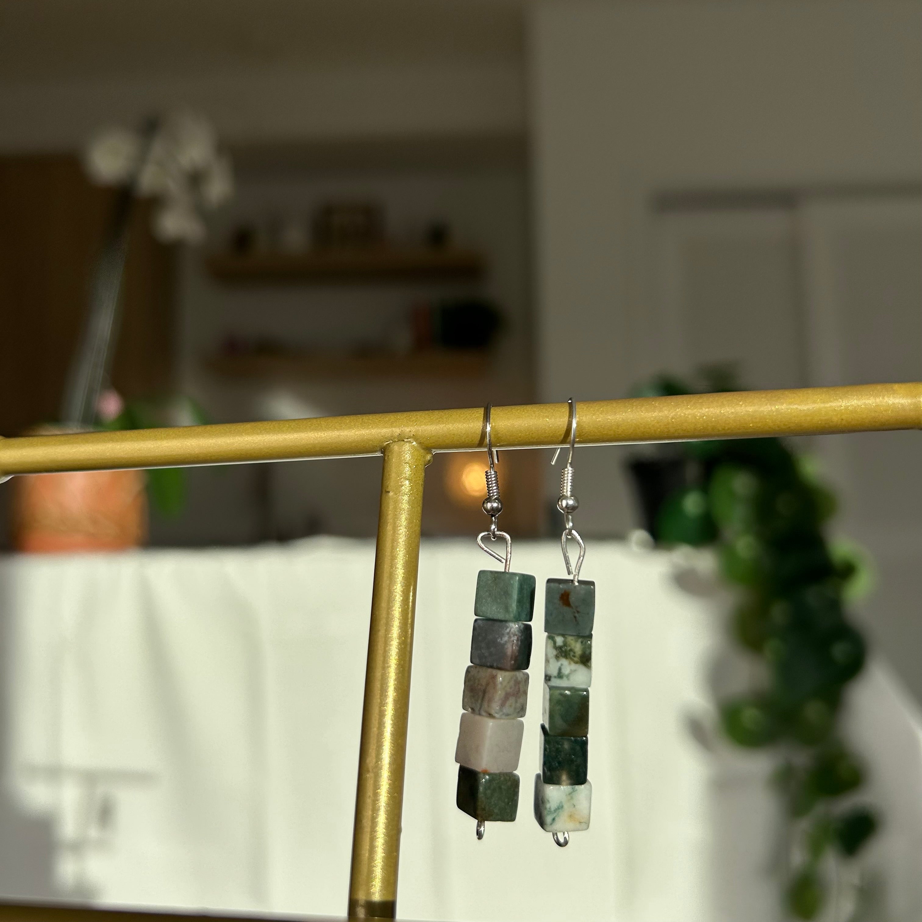 Mixed Jasper Beaded Danglers