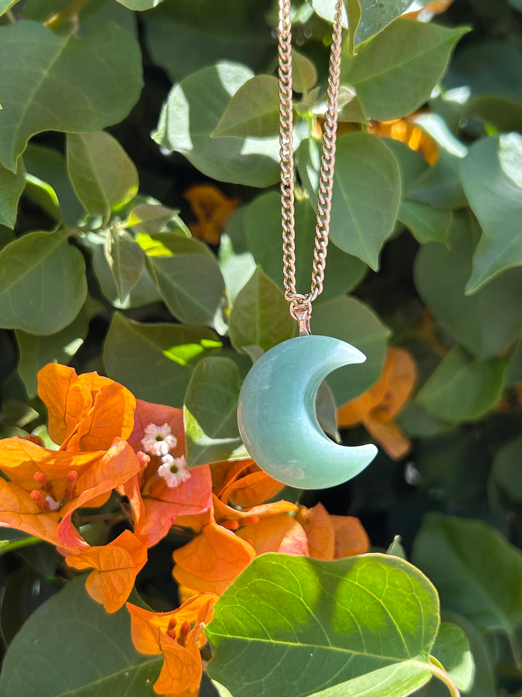Luna Verde Jade Crescent Pendant