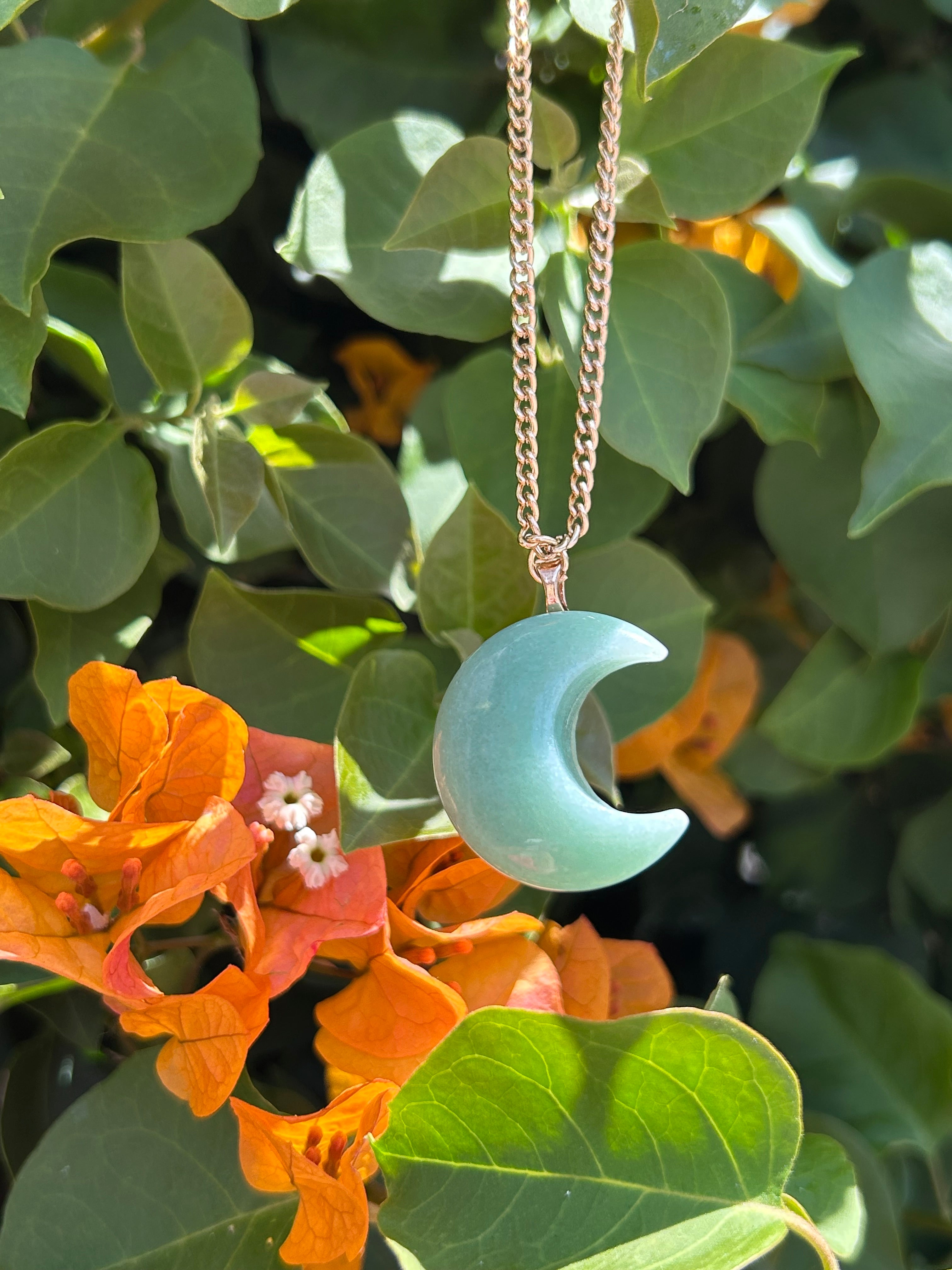 Luna Verde Jade Crescent Pendant