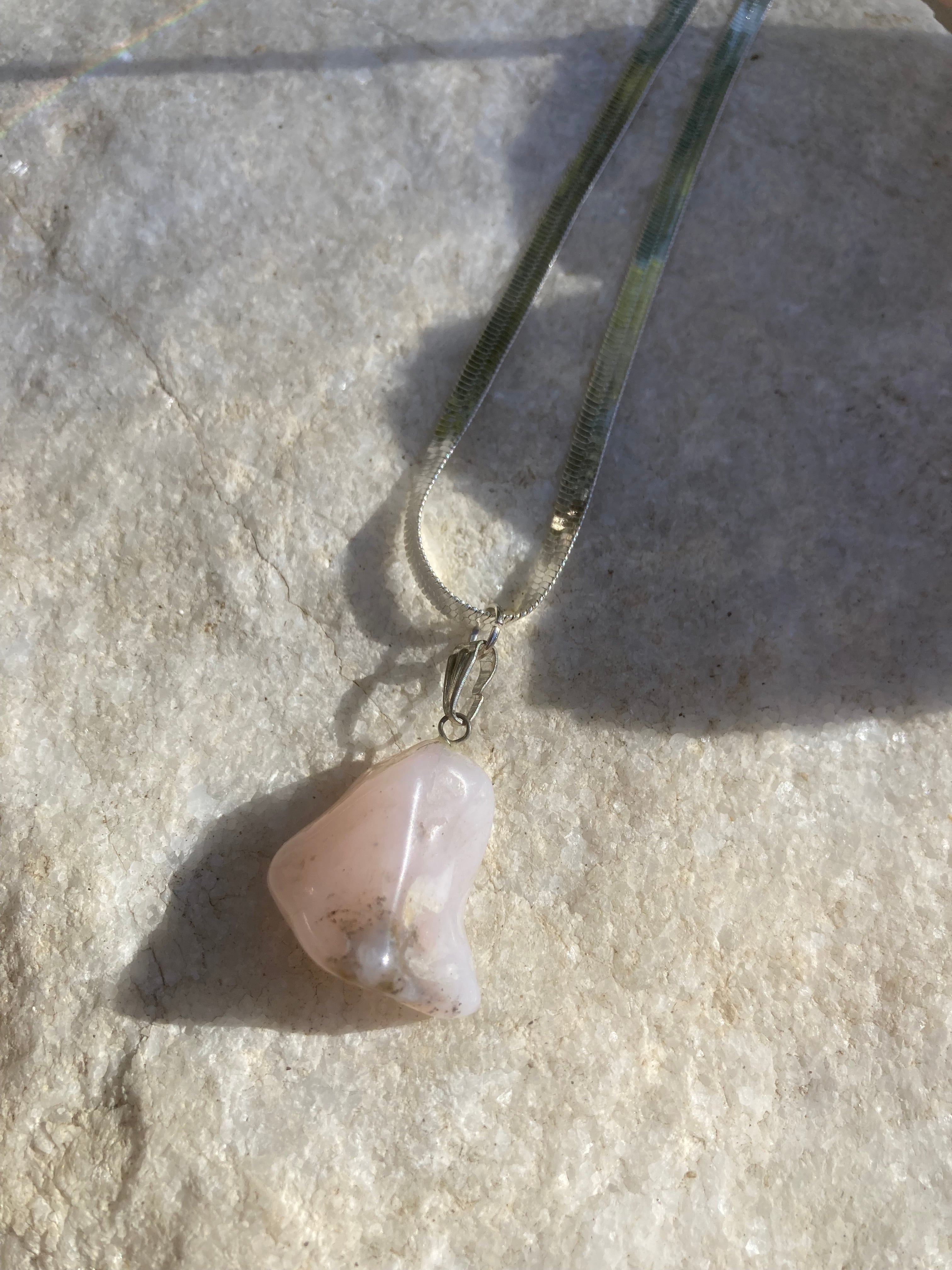 Dreamy Pink Opal Pendant