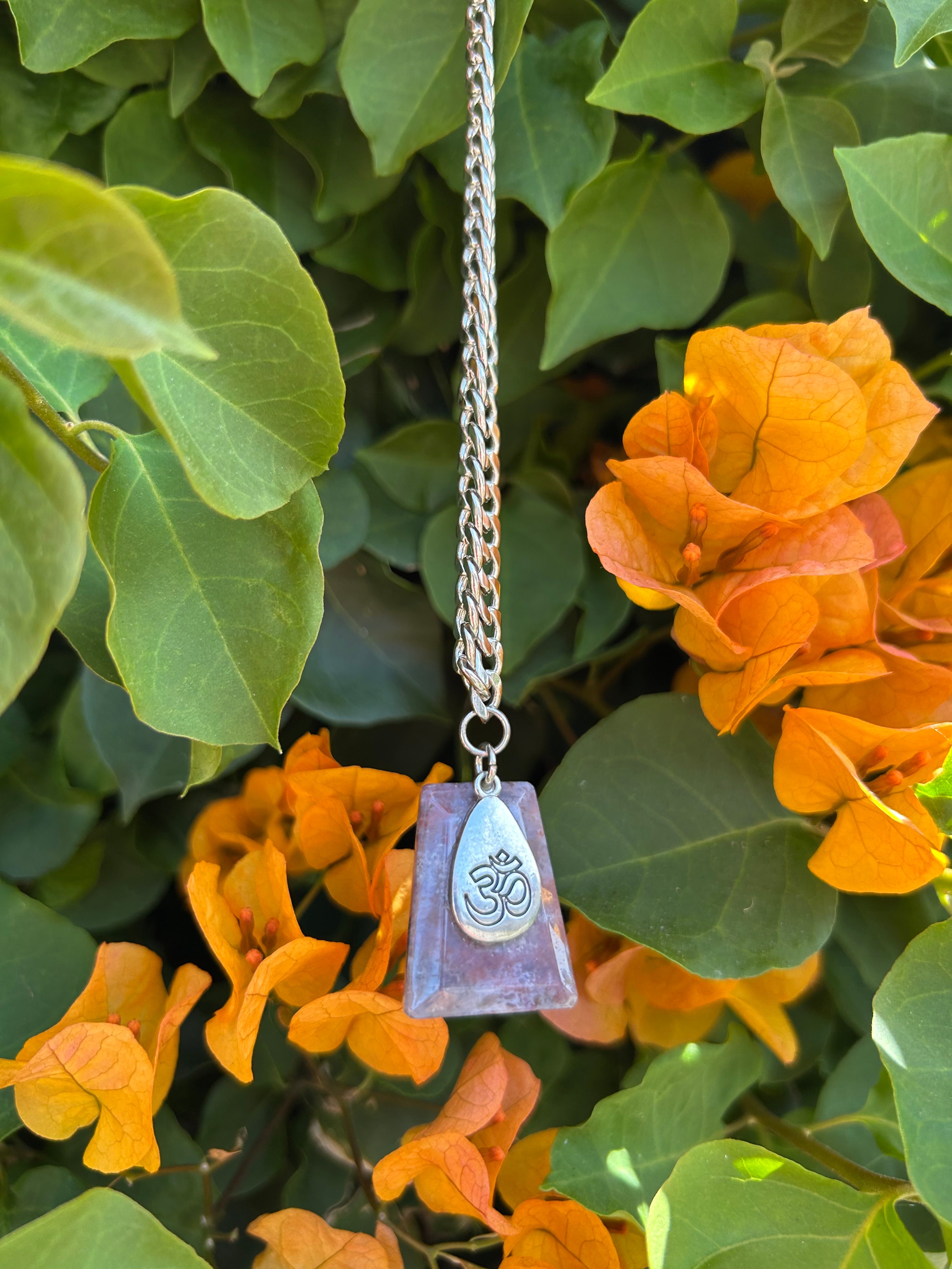 Ocean Jasper Om Serenity Necklace