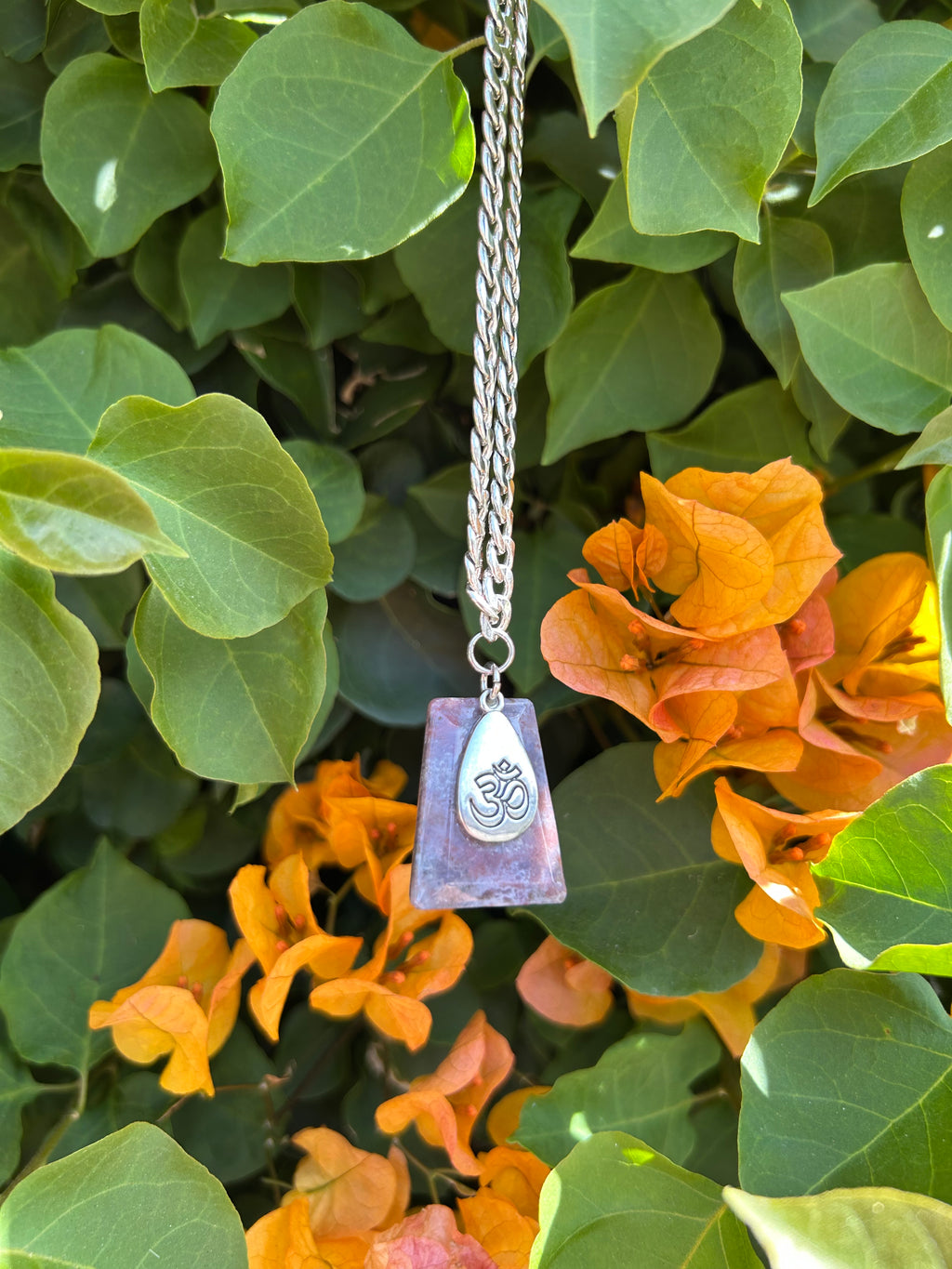 Ocean Jasper Om Serenity Necklace