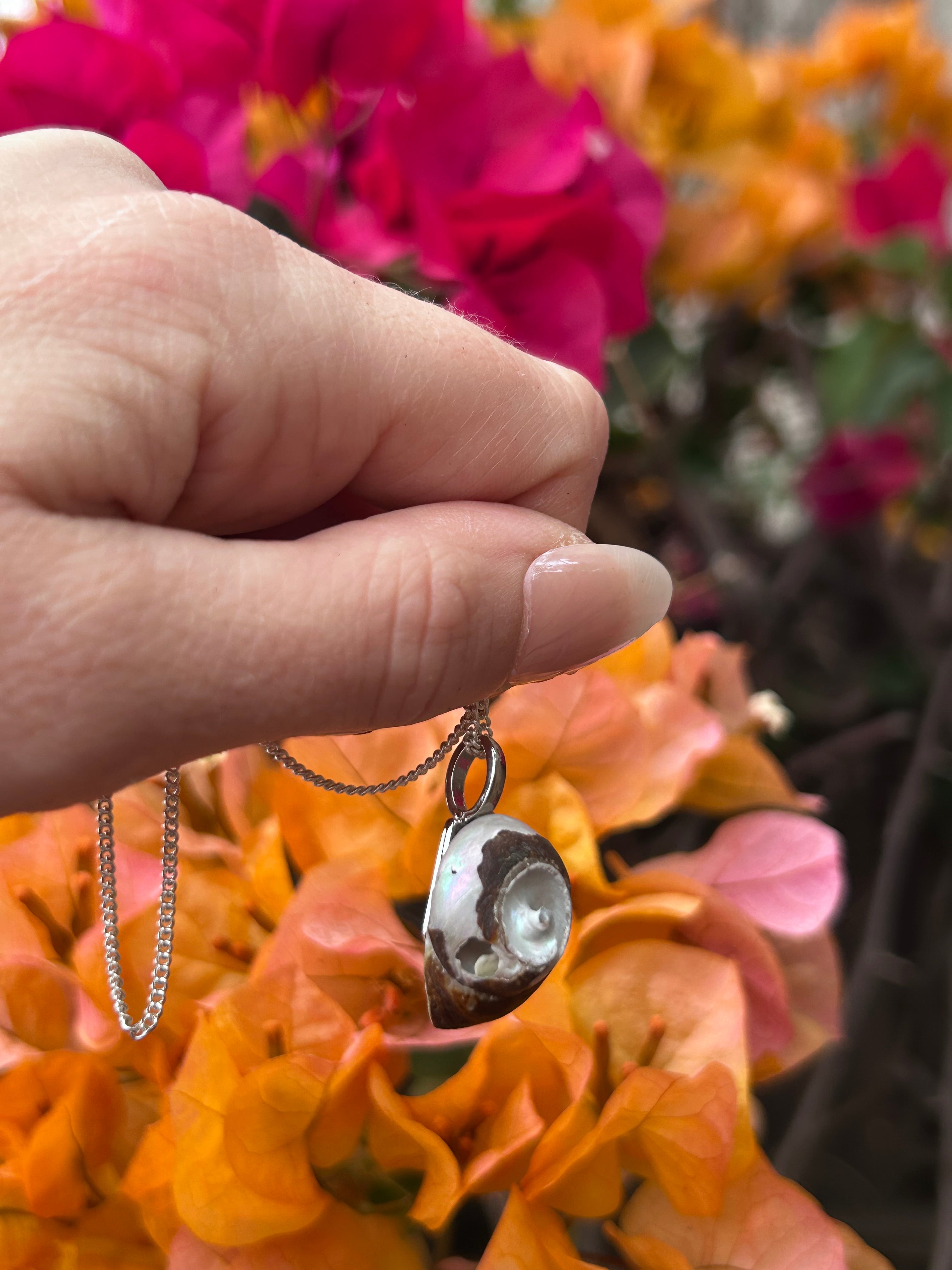 Ocean Spiral Shell Pendant