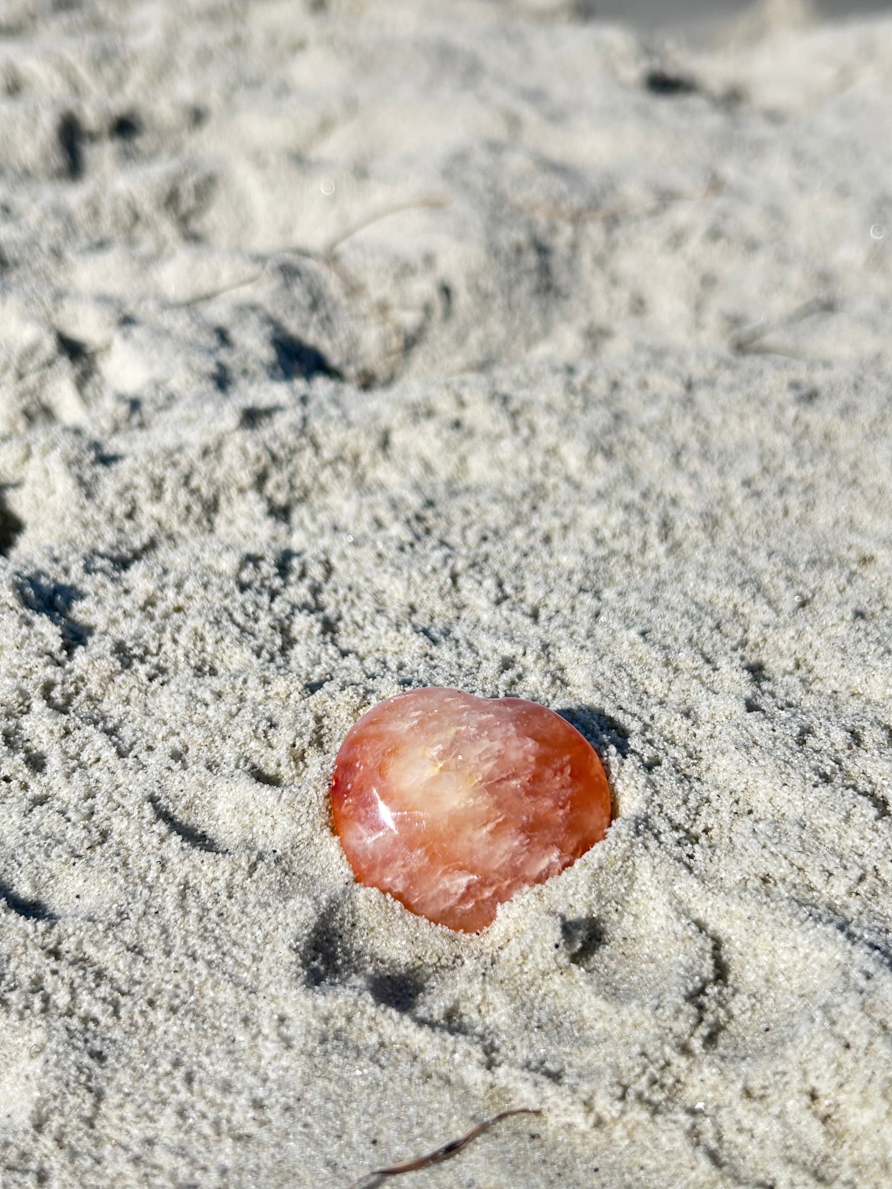 Rare Carnelian Heart- Bold Energy Stone 🧡
