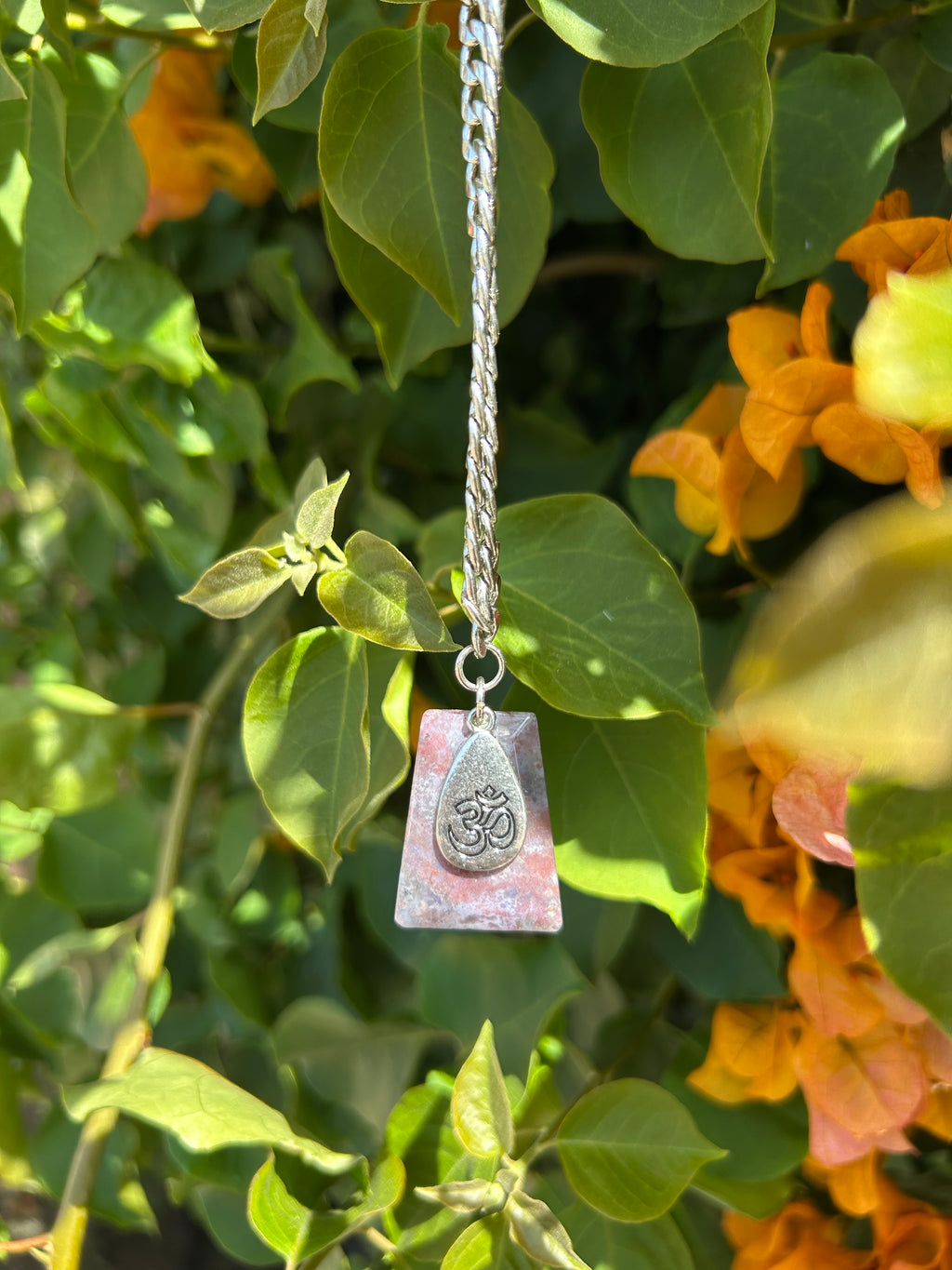 Ocean Jasper Om Serenity Necklace