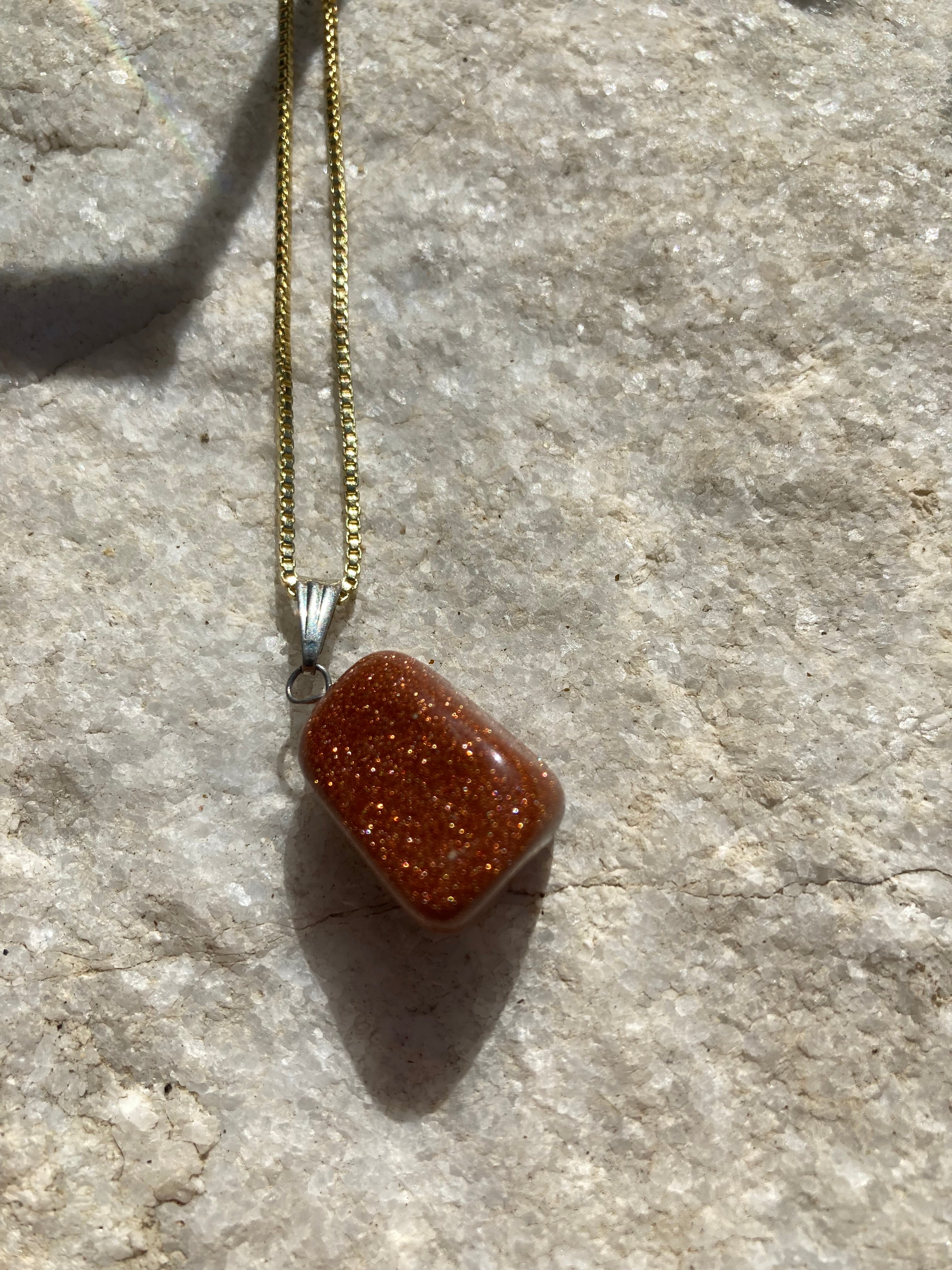 Golden Glow Goldstone Pendant