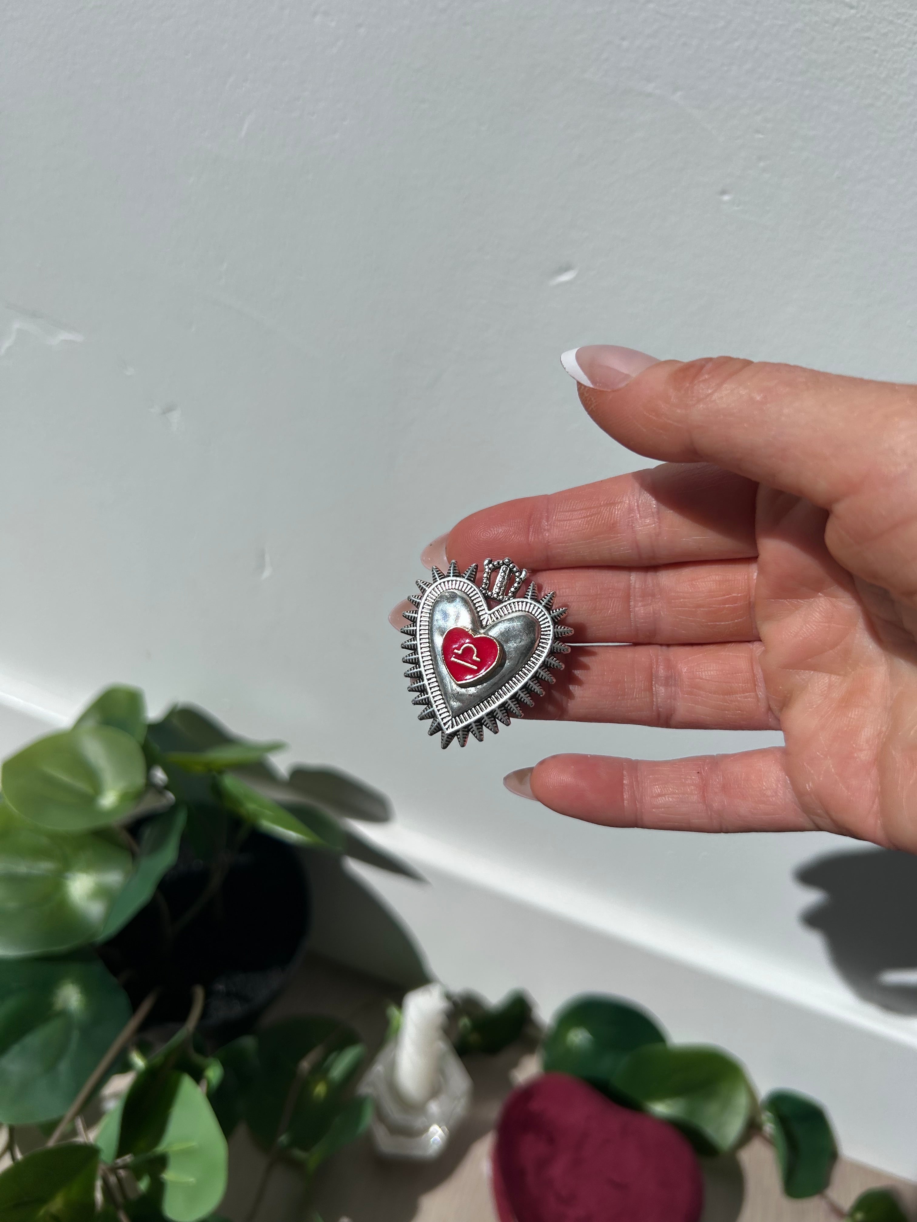 Libra Sacred Heart Pendant