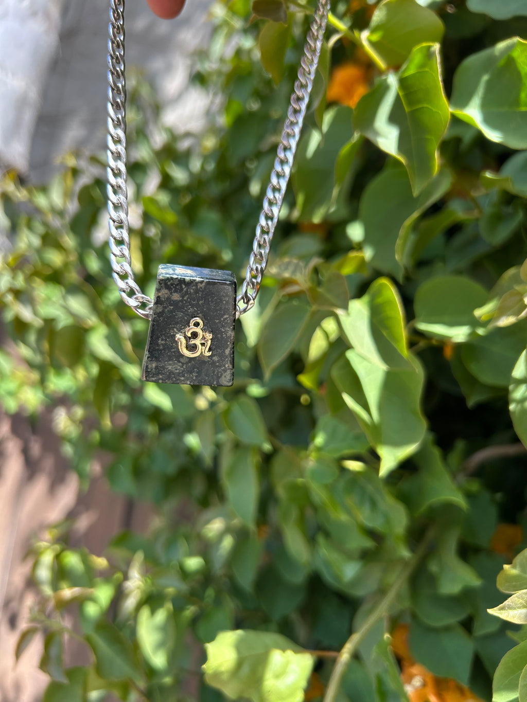 Nephrite Jade Om Necklace