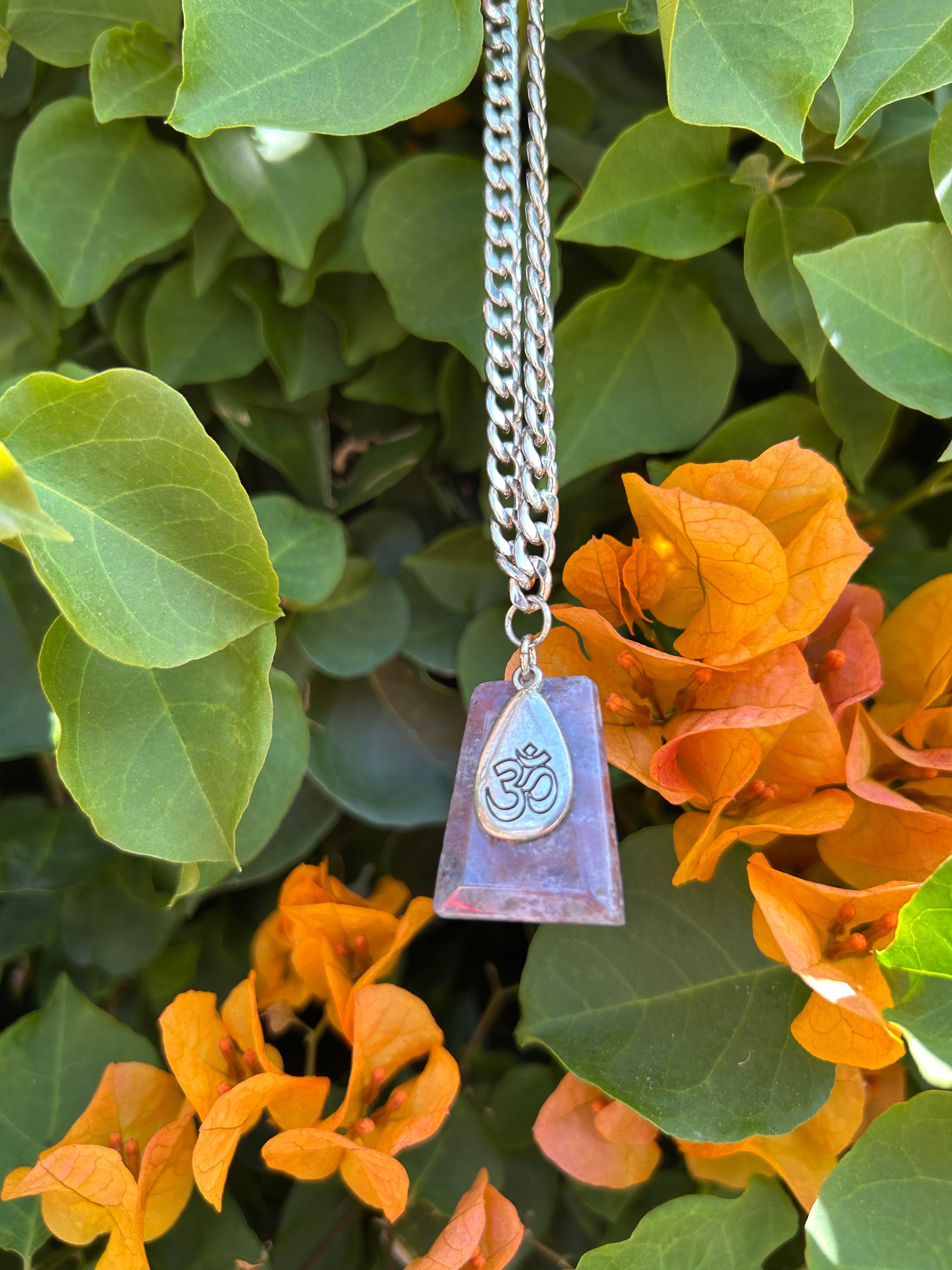 Ocean Jasper Om Serenity Necklace