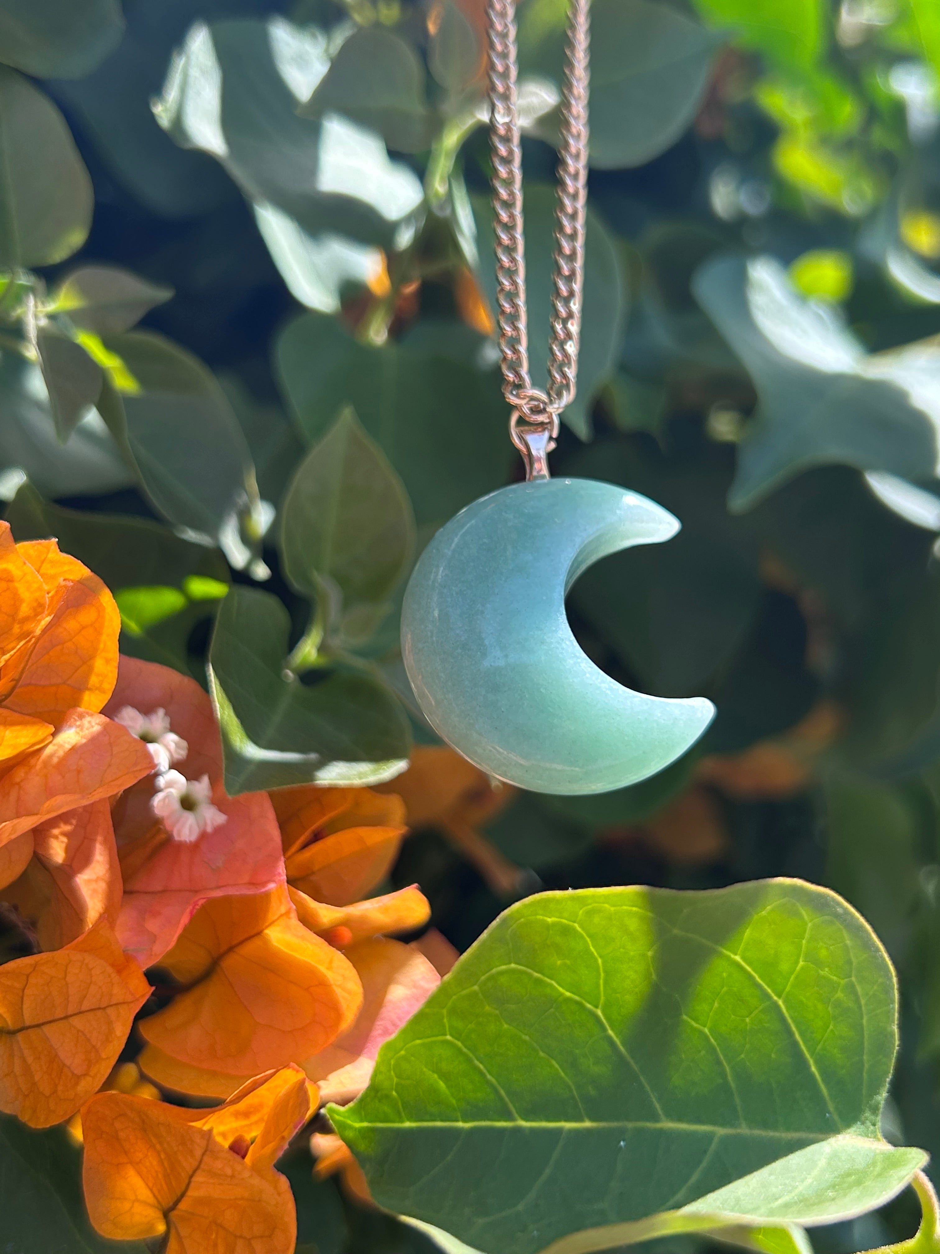 Luna Verde Jade Crescent Pendant