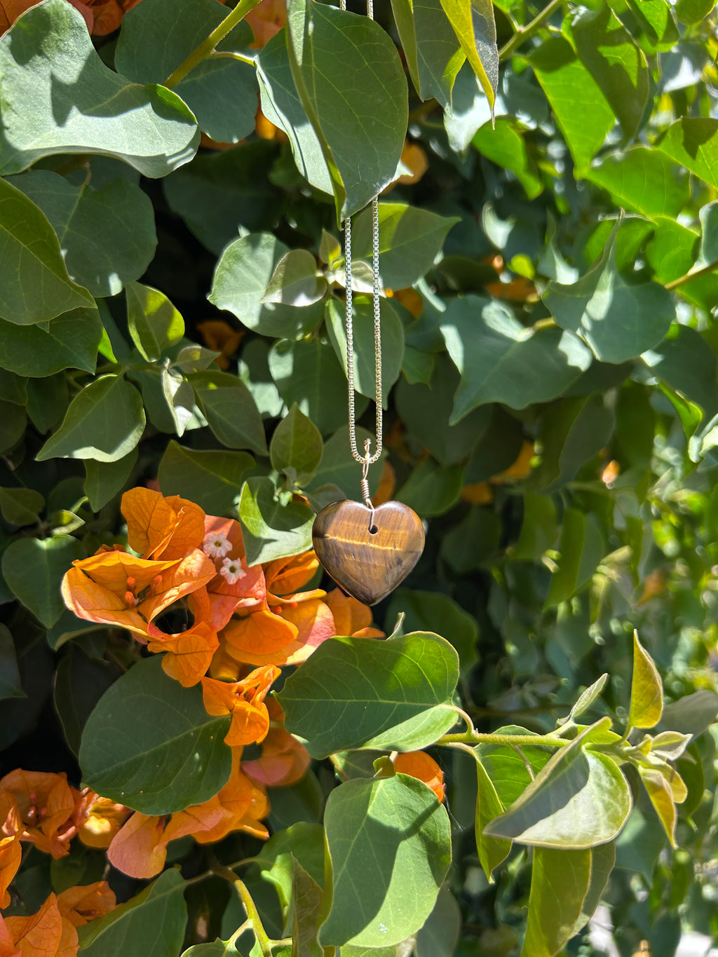Golden Hour Tiger’s Eye Heart Pendant