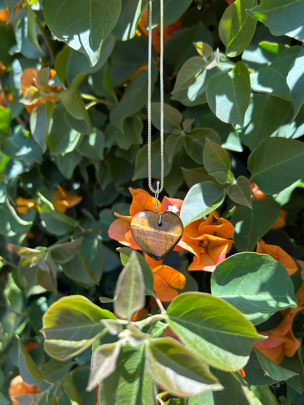 Golden Hour Tiger’s Eye Heart Pendant