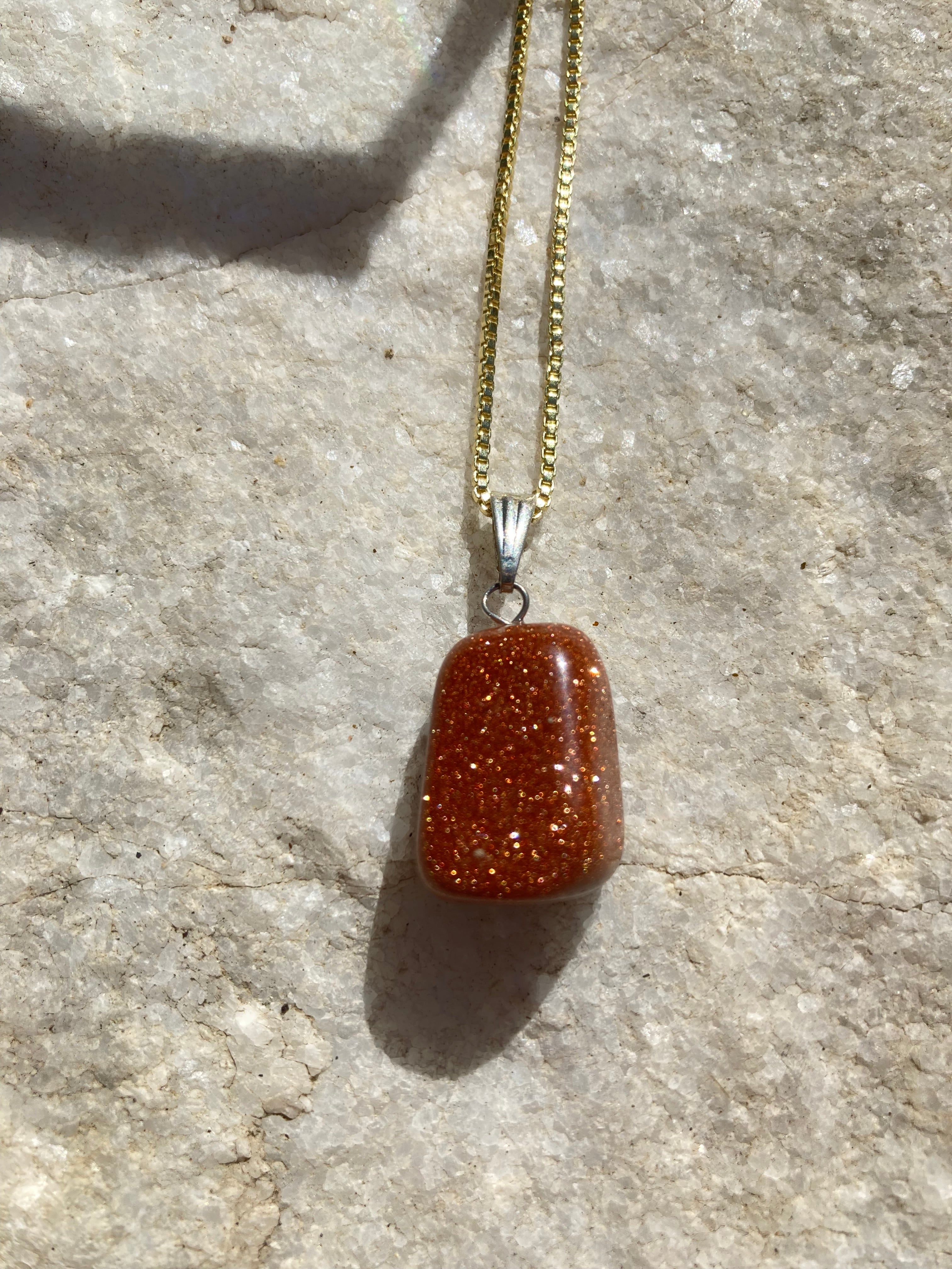 Golden Glow Goldstone Pendant