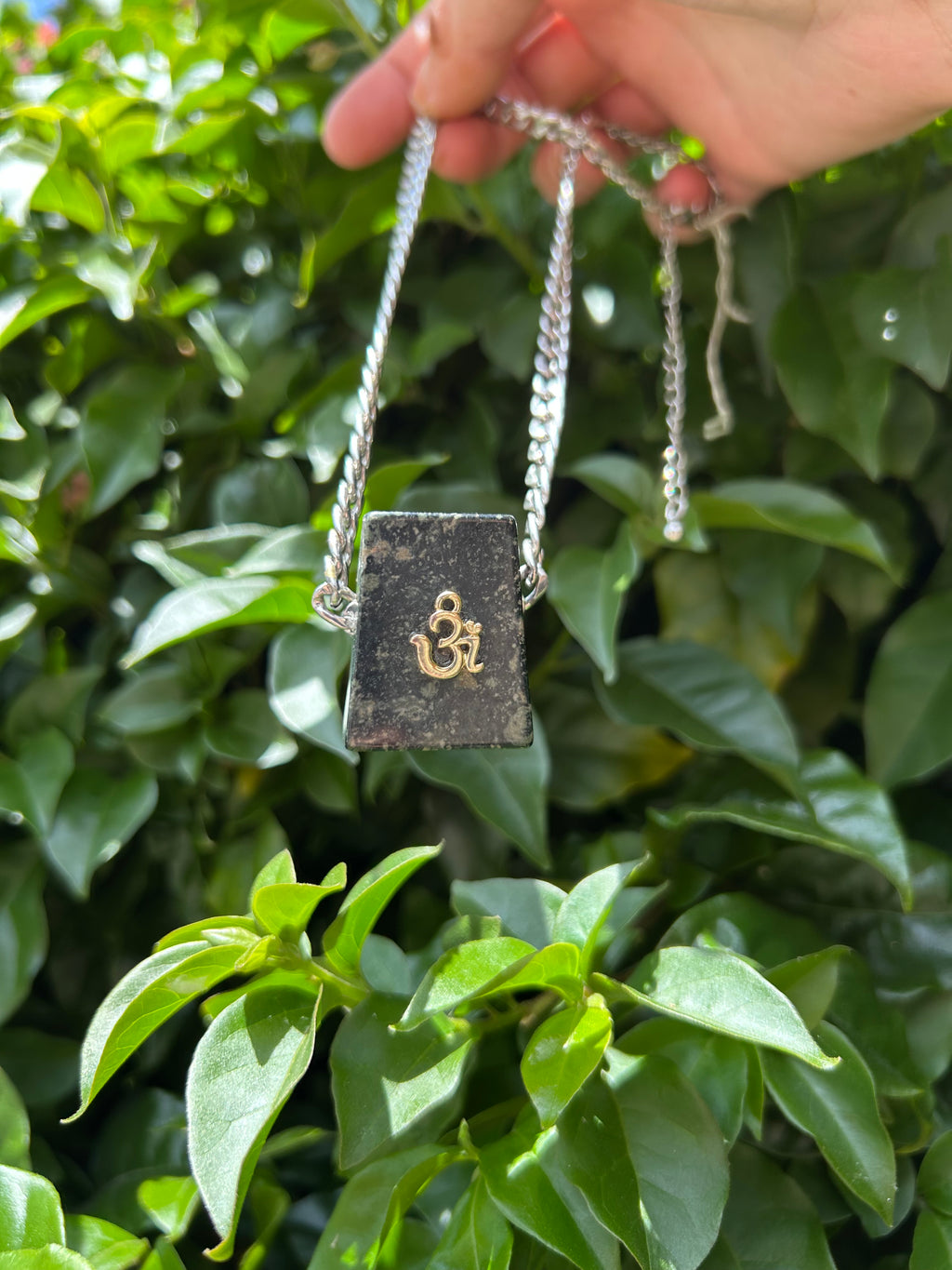 Nephrite Jade Om Necklace