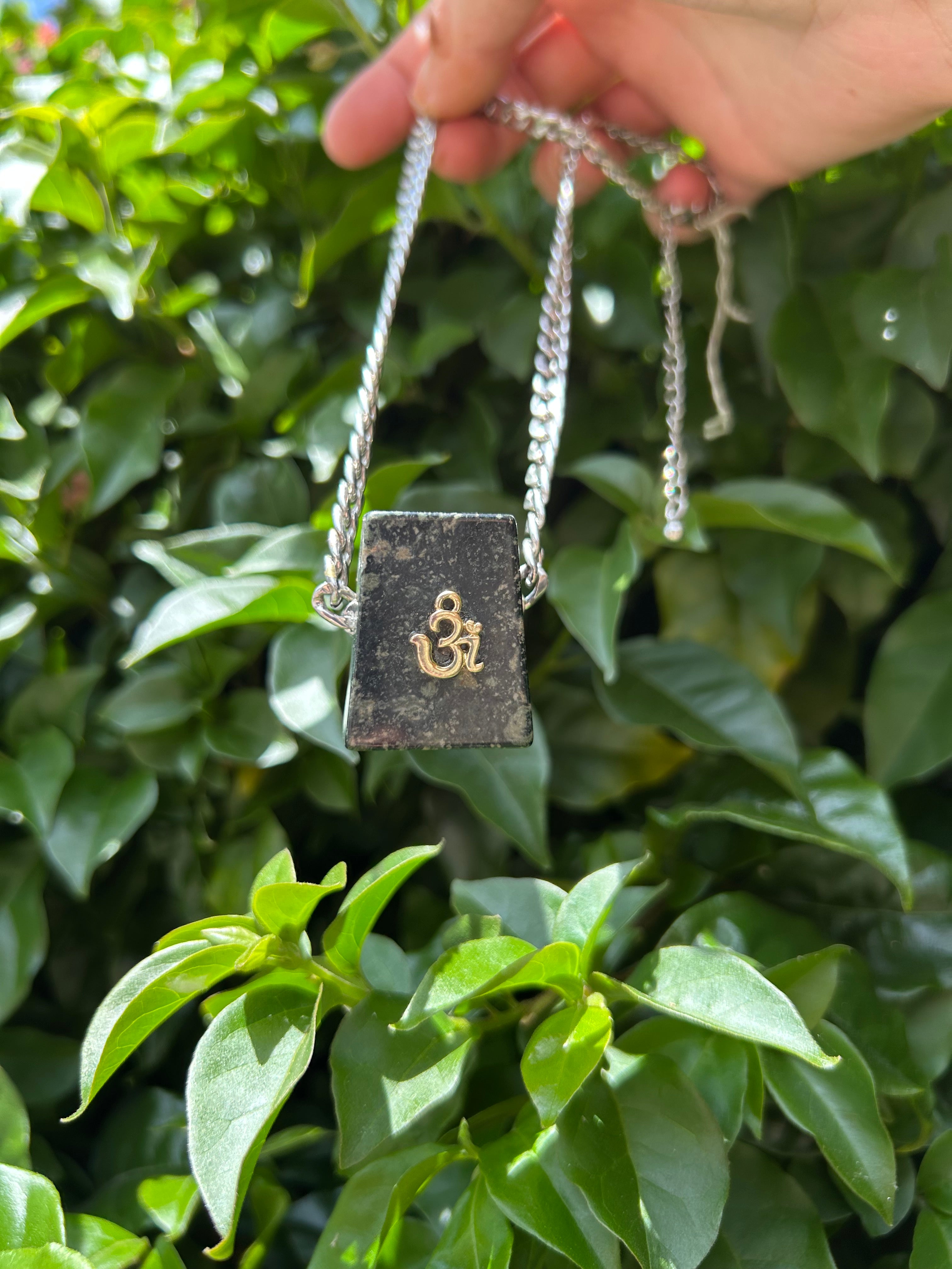 Nephrite Jade Om Necklace