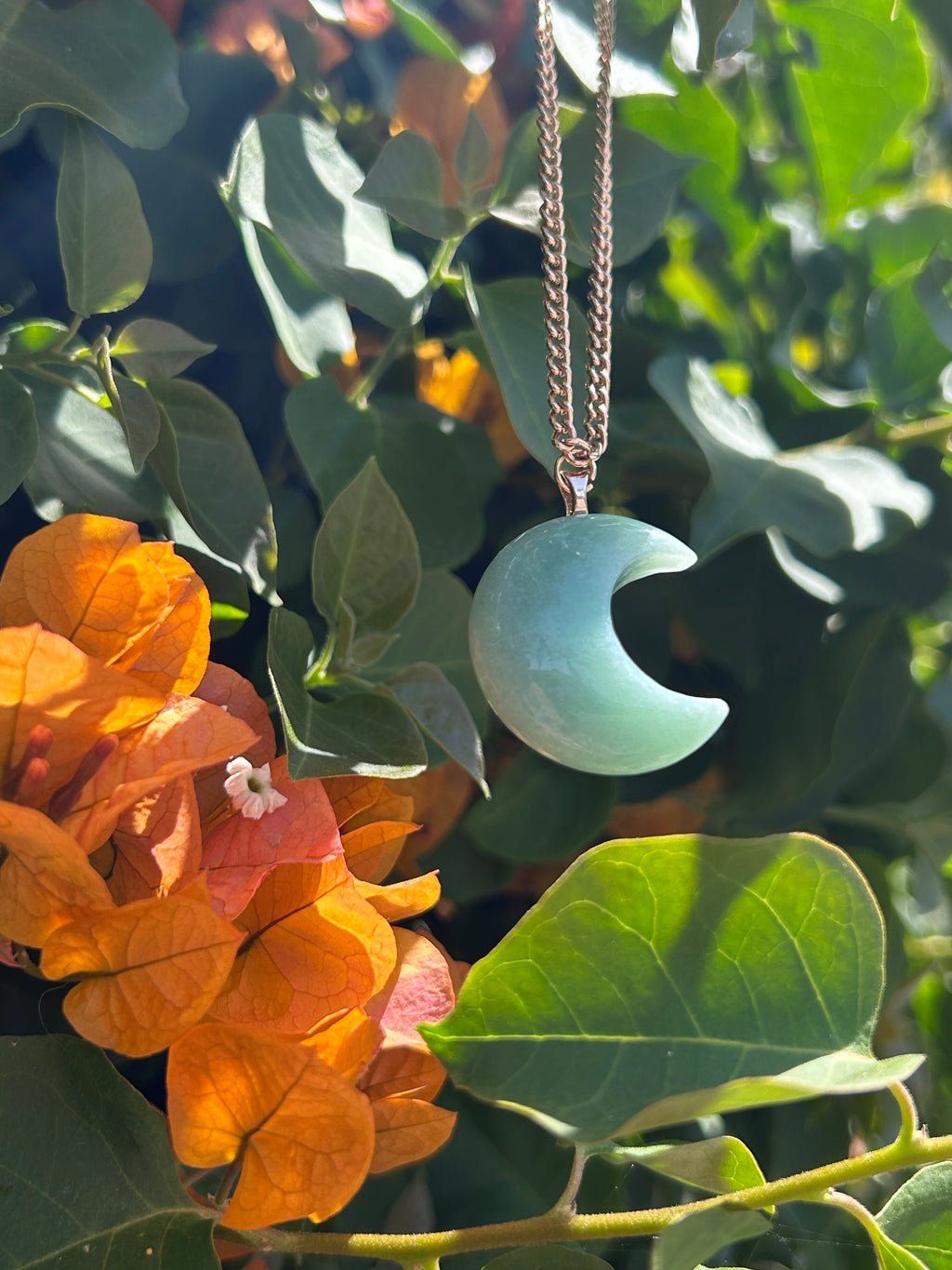 Luna Verde Jade Crescent Pendant