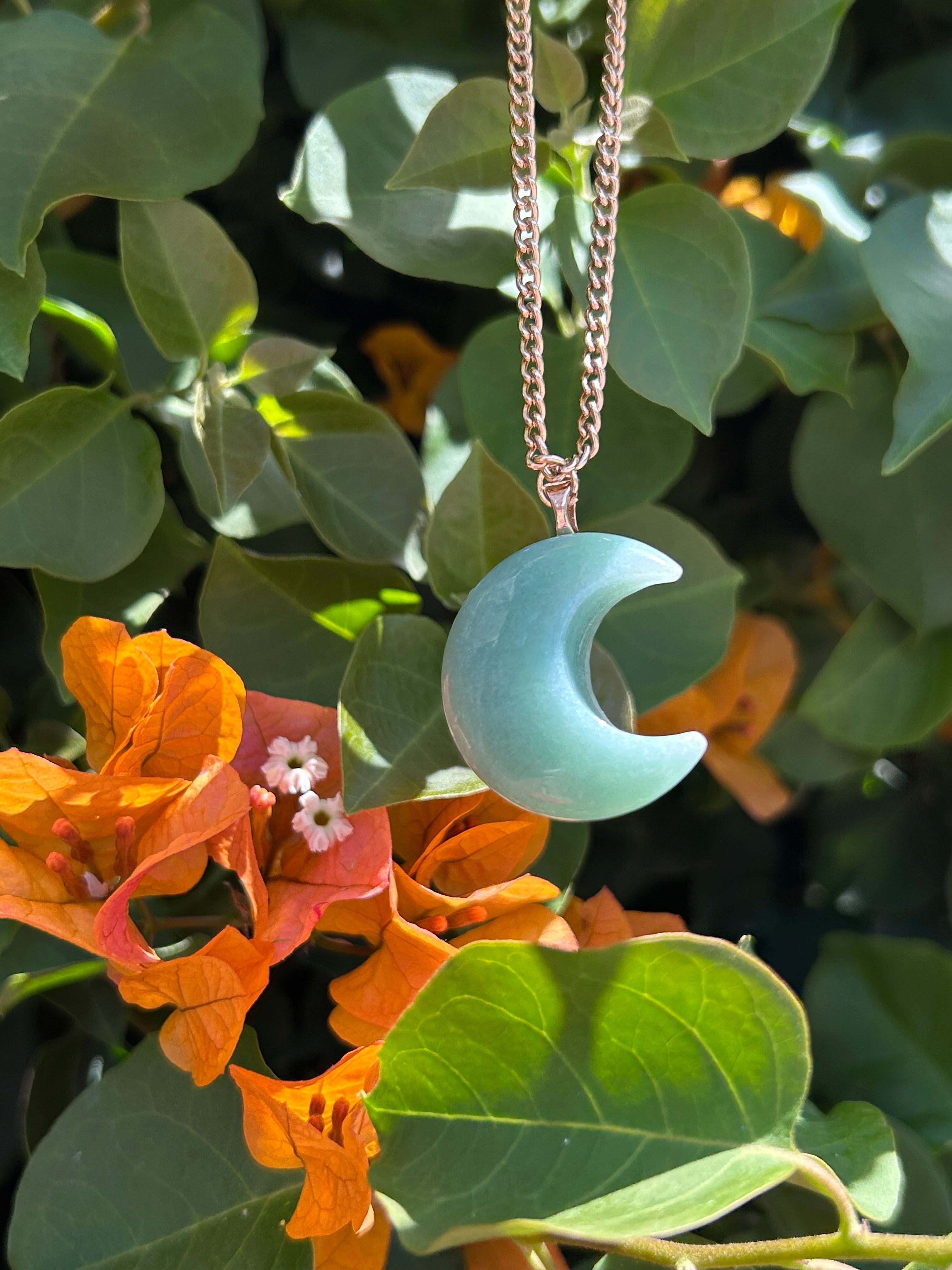 Luna Verde Jade Crescent Pendant