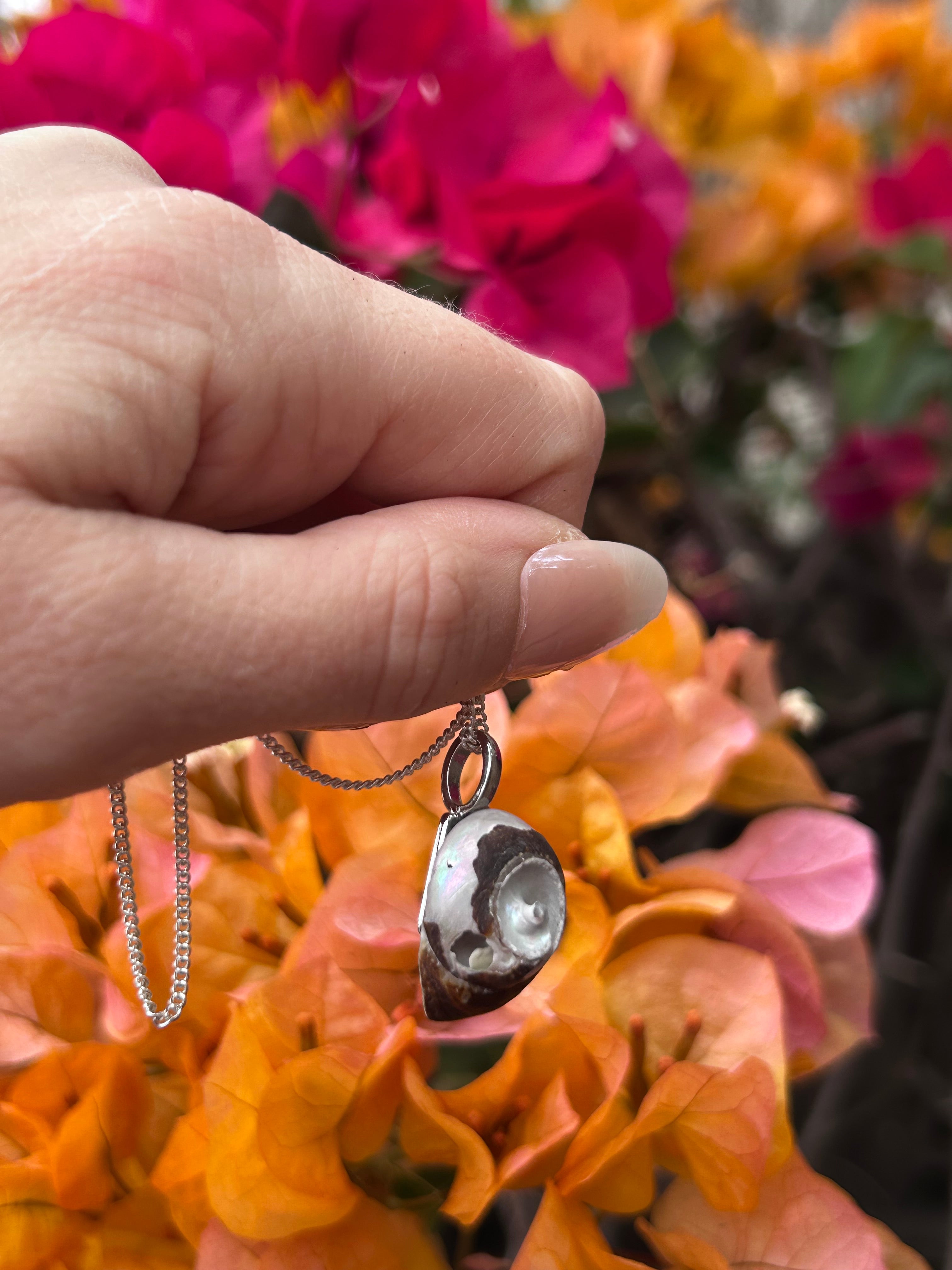 Ocean Spiral Shell Pendant