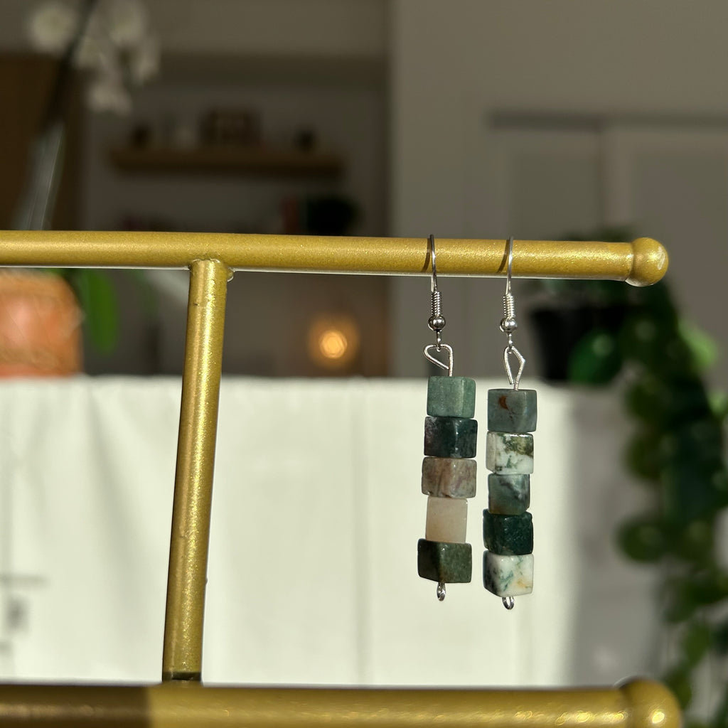 Mixed Jasper Beaded Danglers