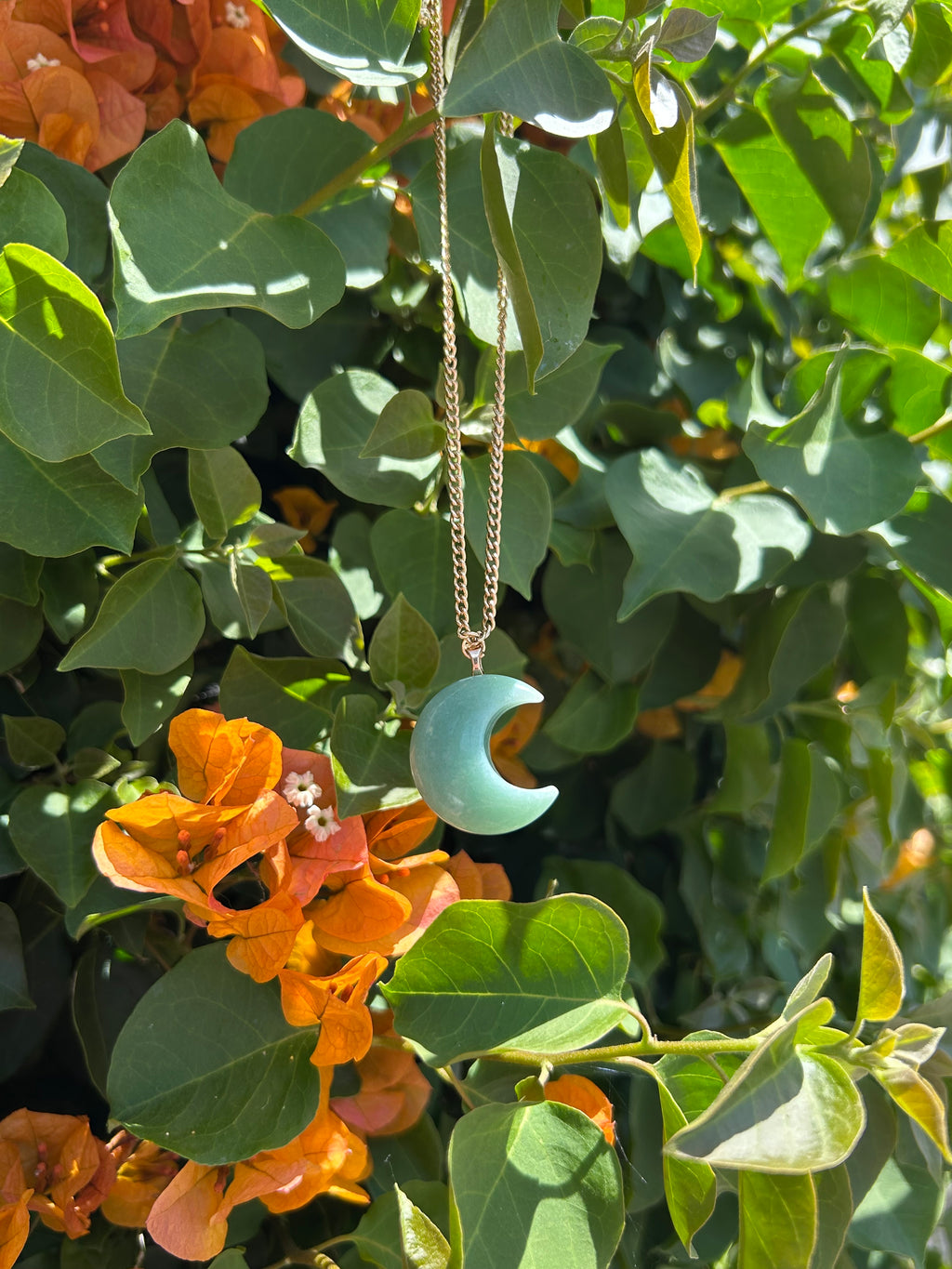 Luna Verde Jade Crescent Pendant
