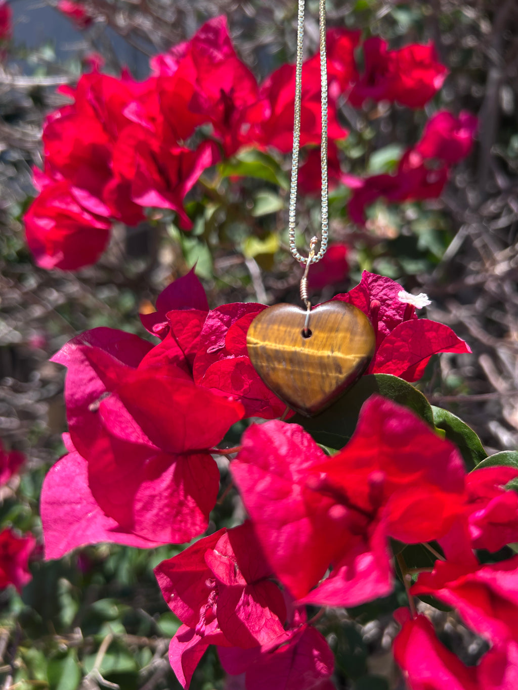 Golden Hour Tiger’s Eye Heart Pendant