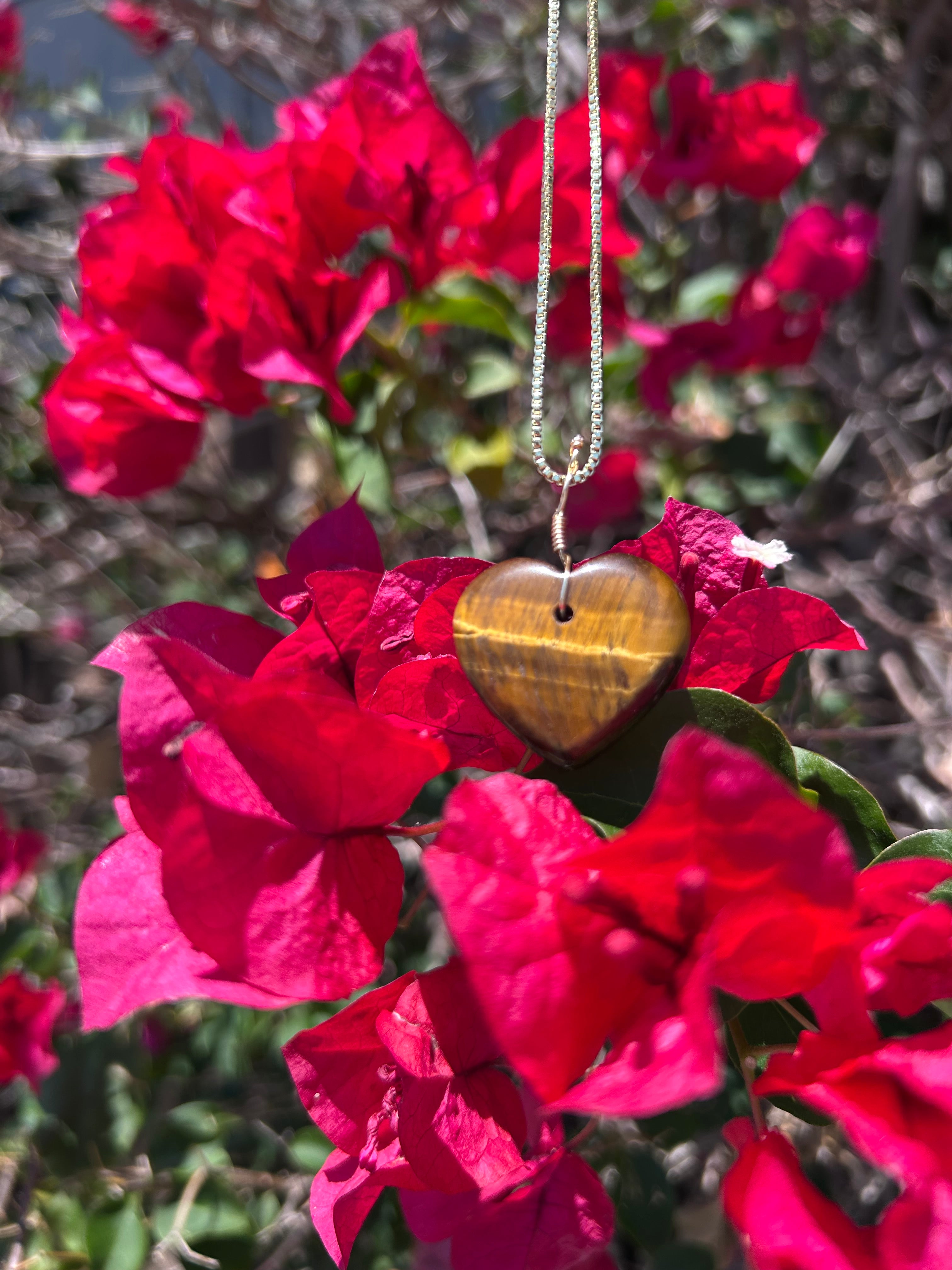Golden Hour Tiger’s Eye Heart Pendant