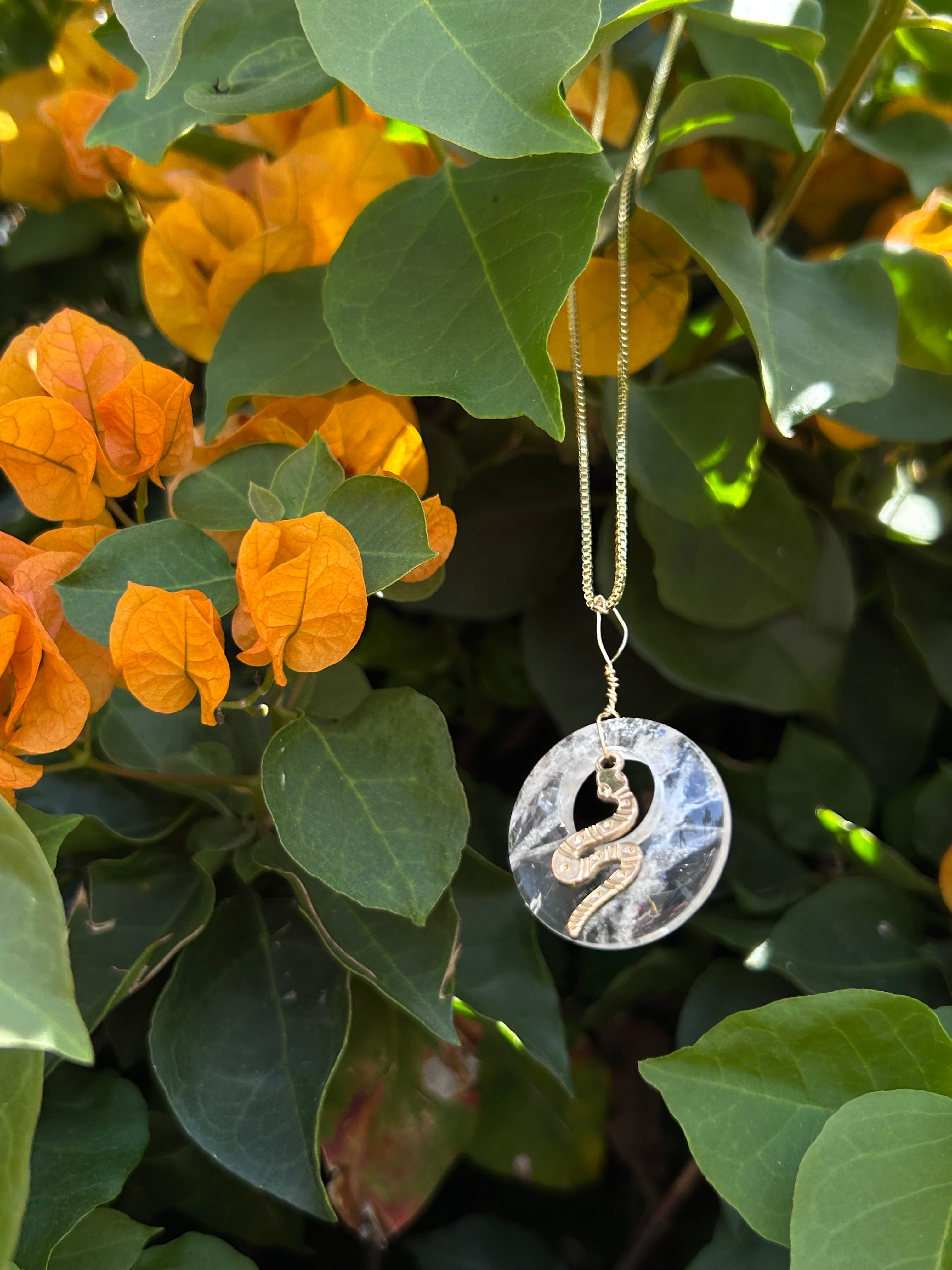 Mystic Serpent Clear Quartz Pendant