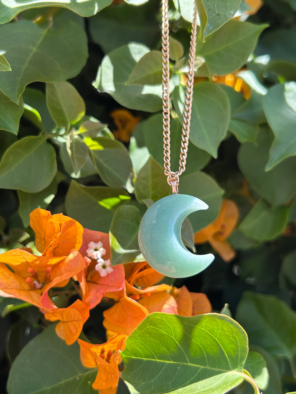 Luna Verde Jade Crescent Pendant