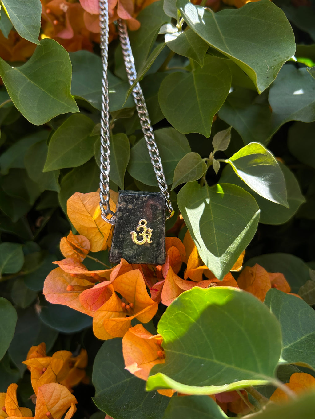 Nephrite Jade Om Necklace