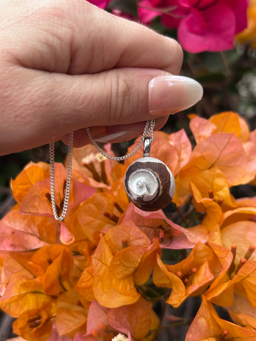 Ocean Spiral Shell Pendant