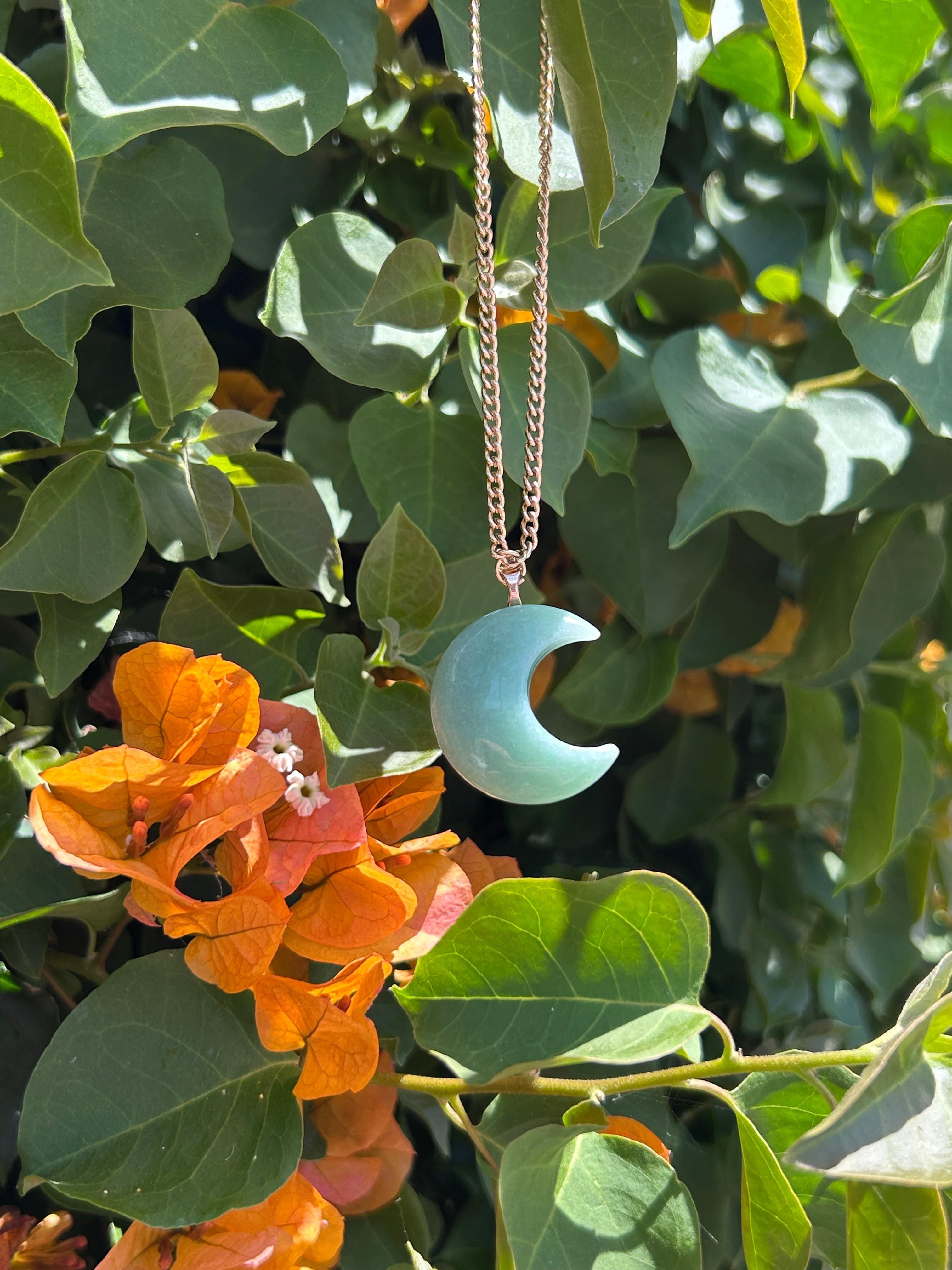 Luna Verde Jade Crescent Pendant