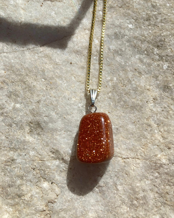 Golden Glow Goldstone Pendant