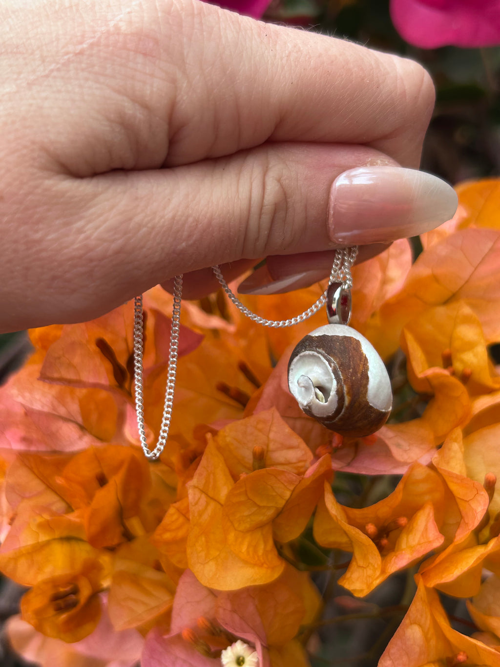Ocean Spiral Shell Pendant