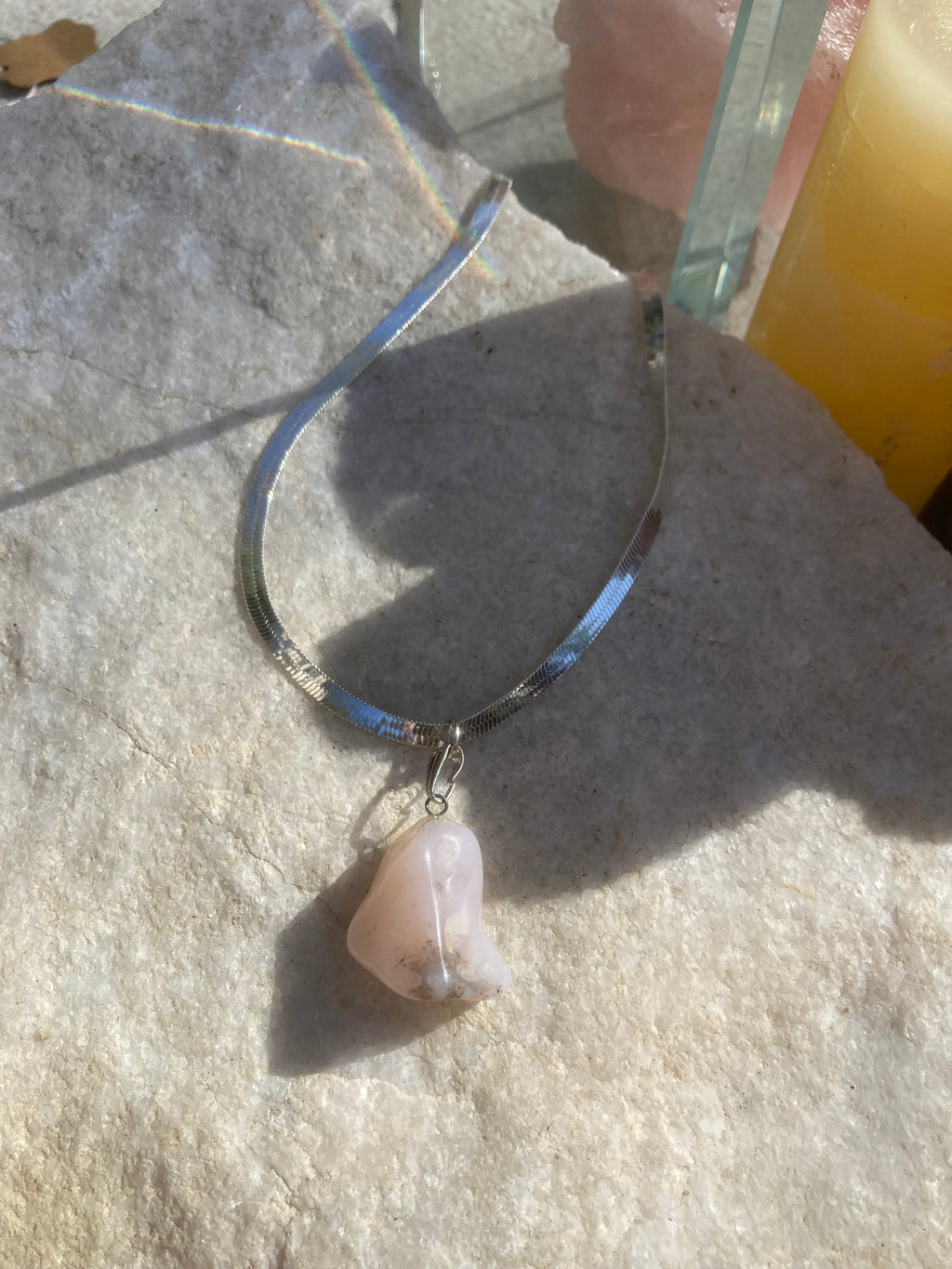 Dreamy Pink Opal Pendant