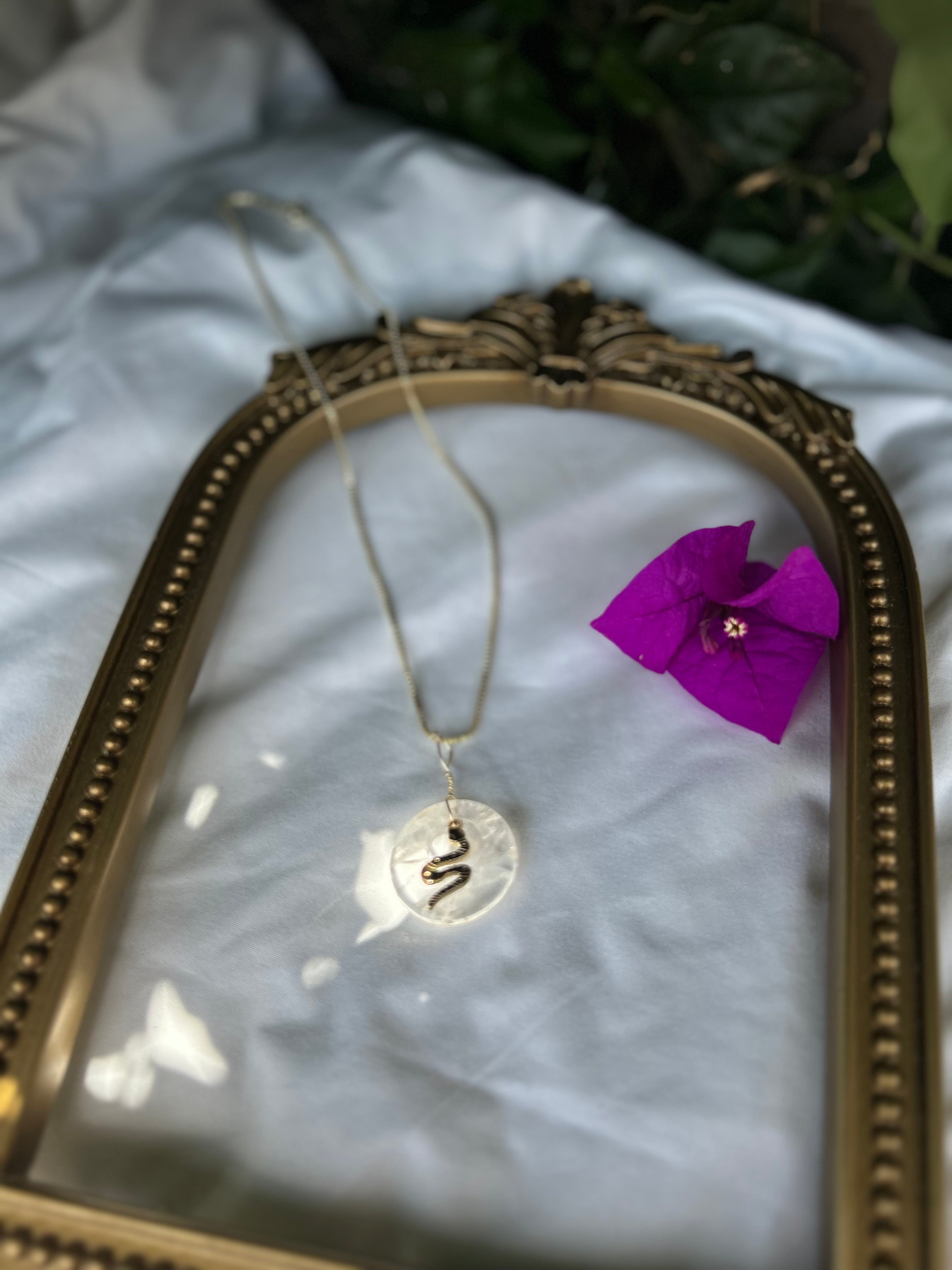 Mystic Serpent Clear Quartz Pendant