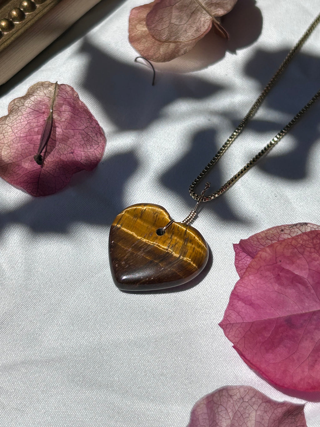 Golden Hour Tiger’s Eye Heart Pendant