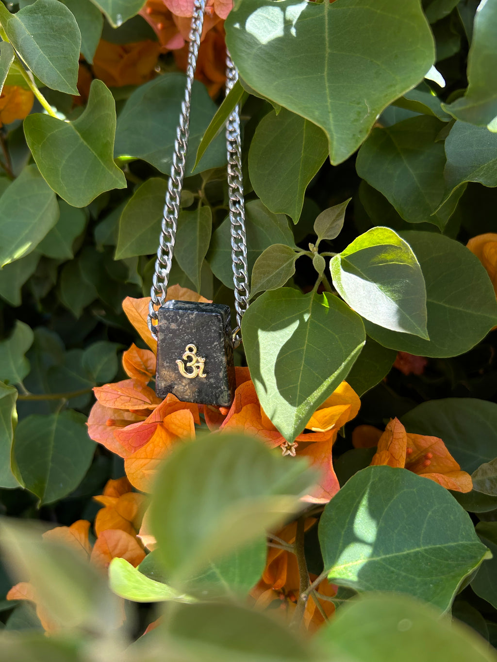 Nephrite Jade Om Necklace