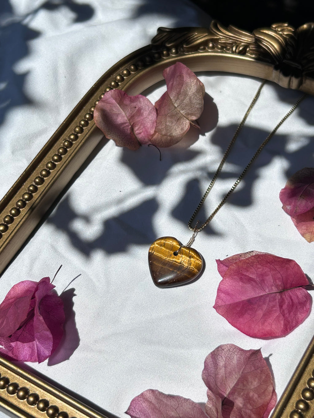 Golden Hour Tiger’s Eye Heart Pendant