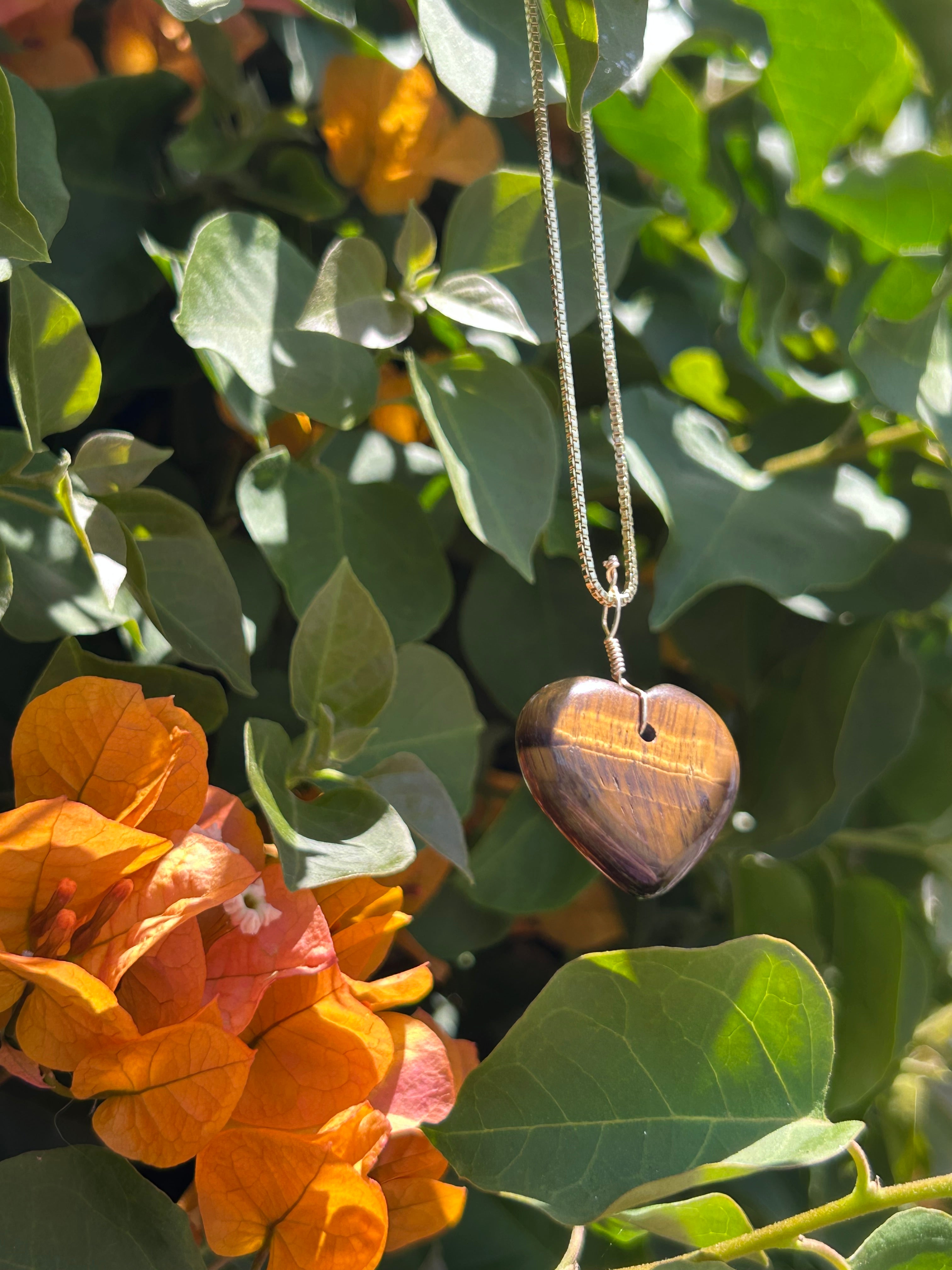 Golden Hour Tiger’s Eye Heart Pendant
