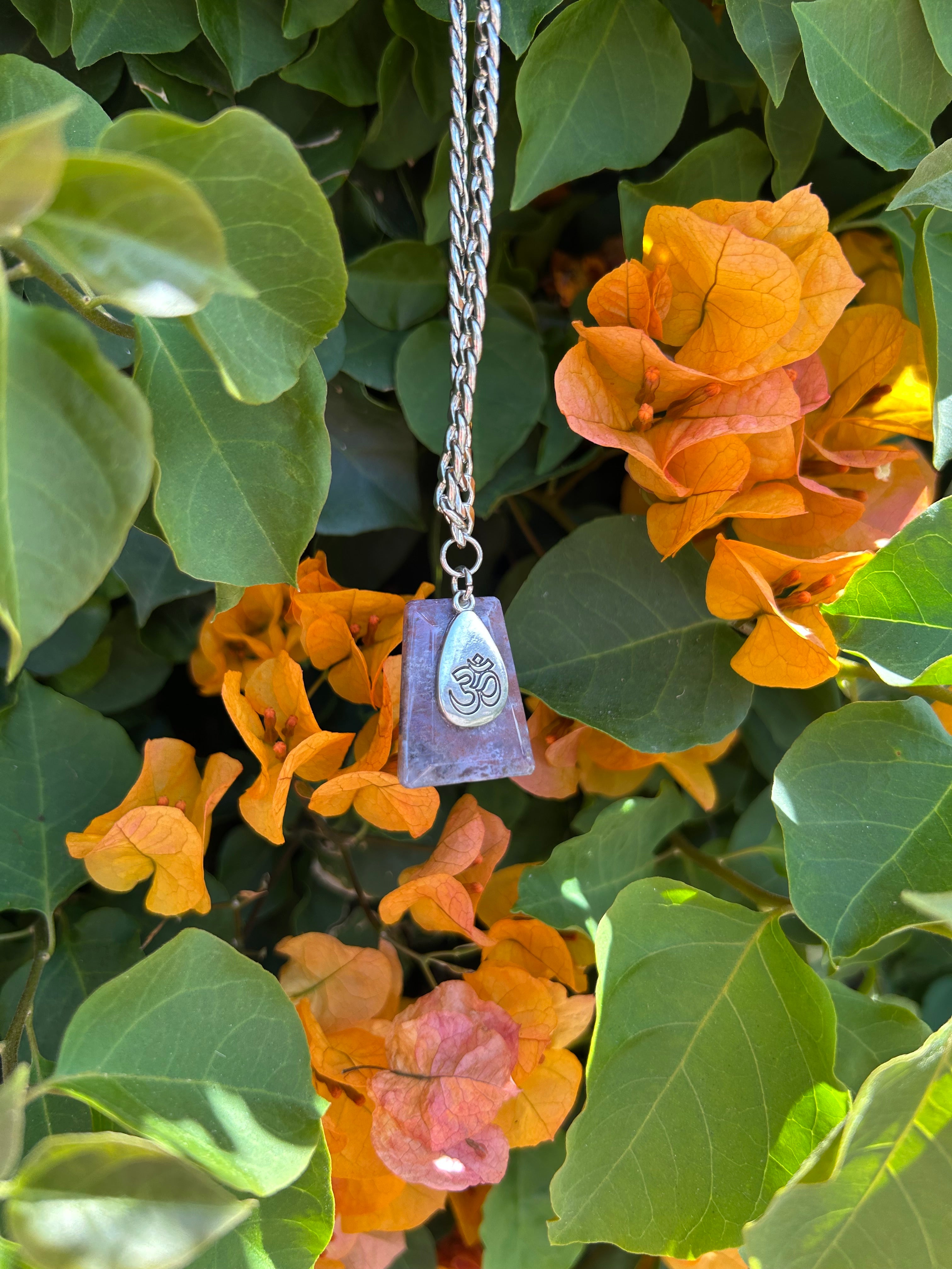 Ocean Jasper Om Serenity Necklace