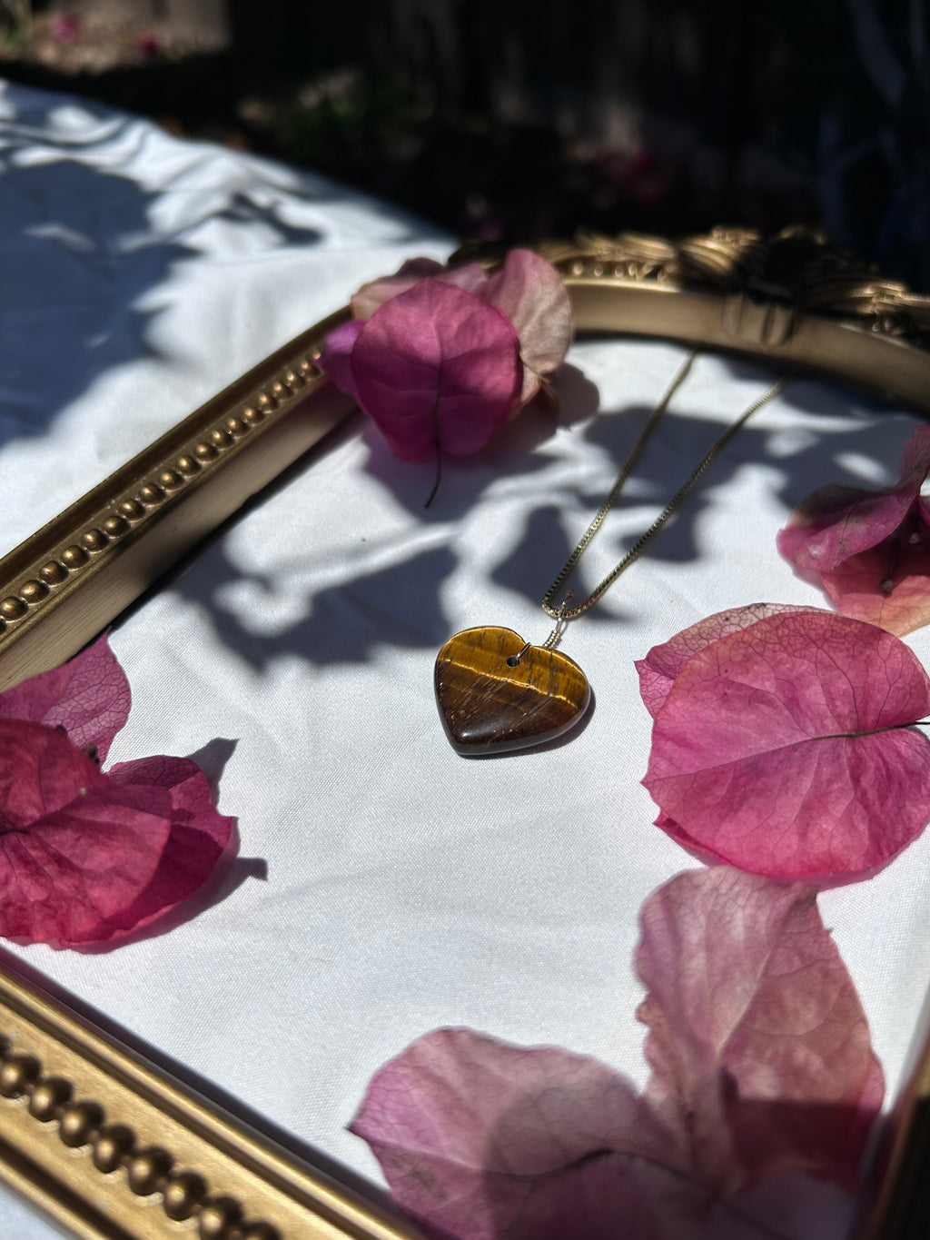 Golden Hour Tiger’s Eye Heart Pendant