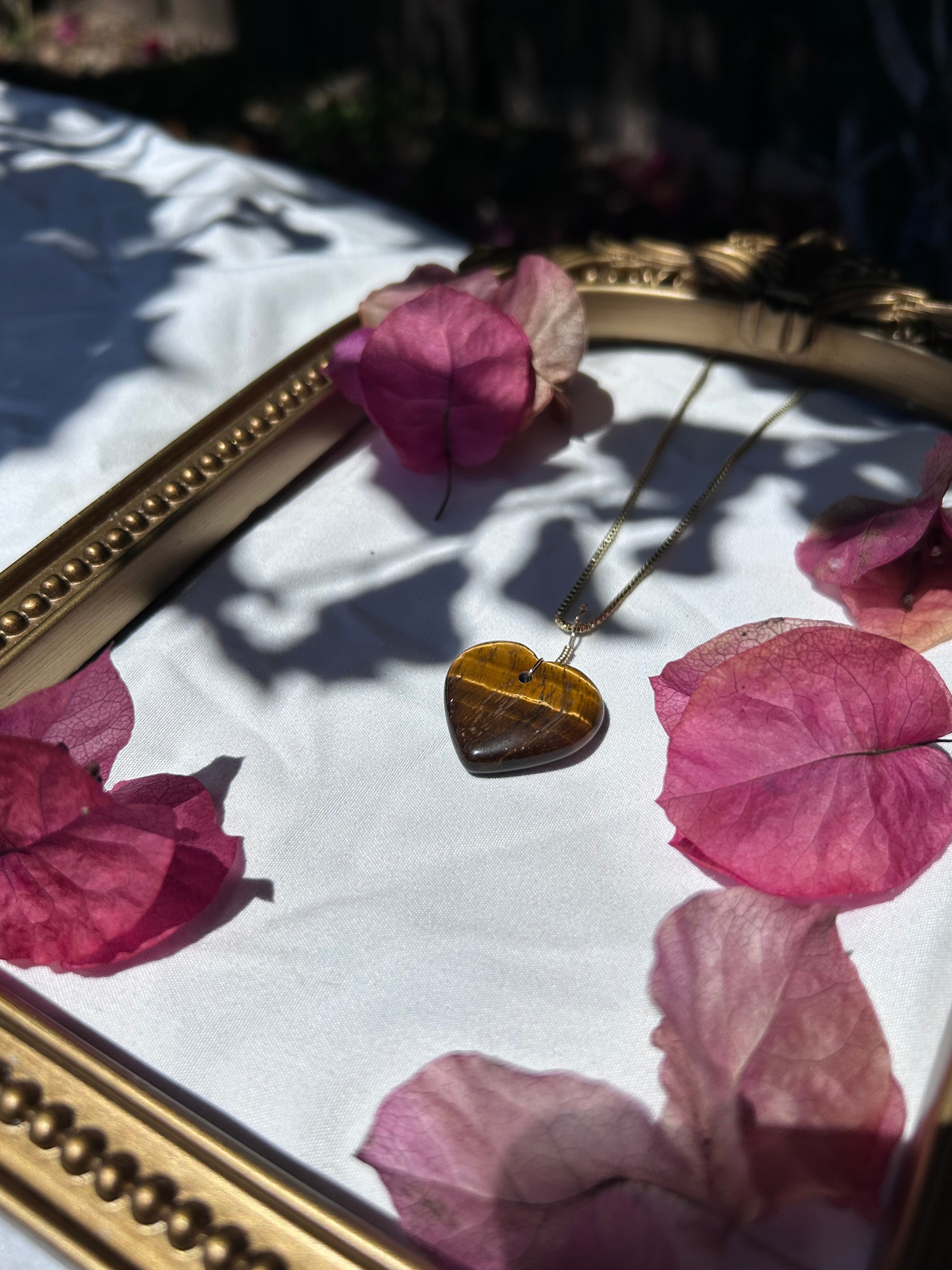 Golden Hour Tiger’s Eye Heart Pendant