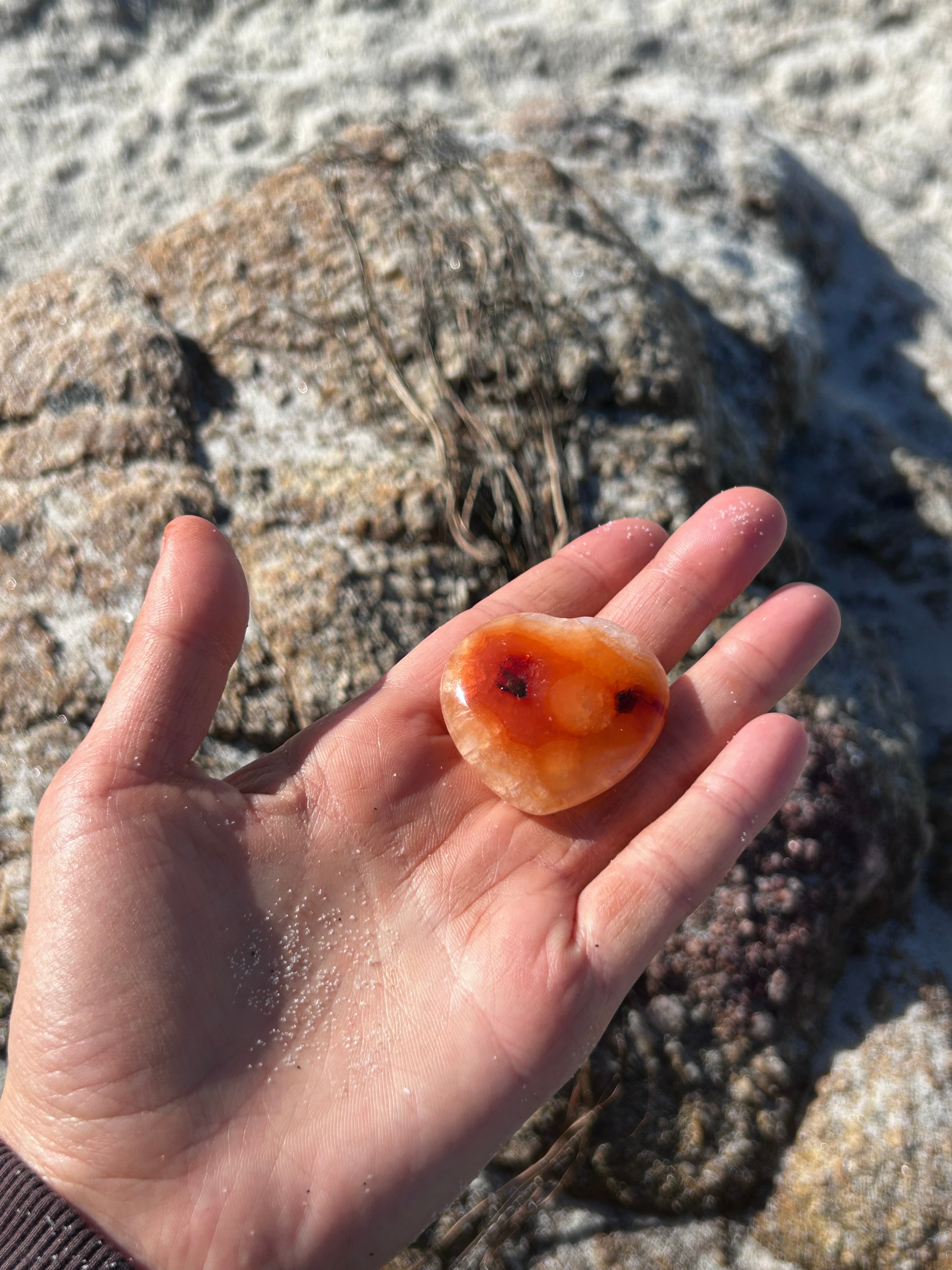 Rare Carnelian Heart- Bold Energy Stone 🧡