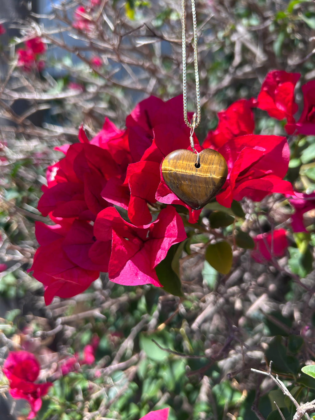 Golden Hour Tiger’s Eye Heart Pendant