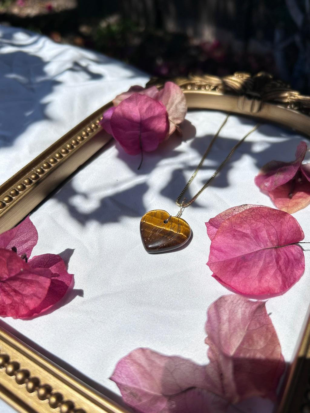 Golden Hour Tiger’s Eye Heart Pendant