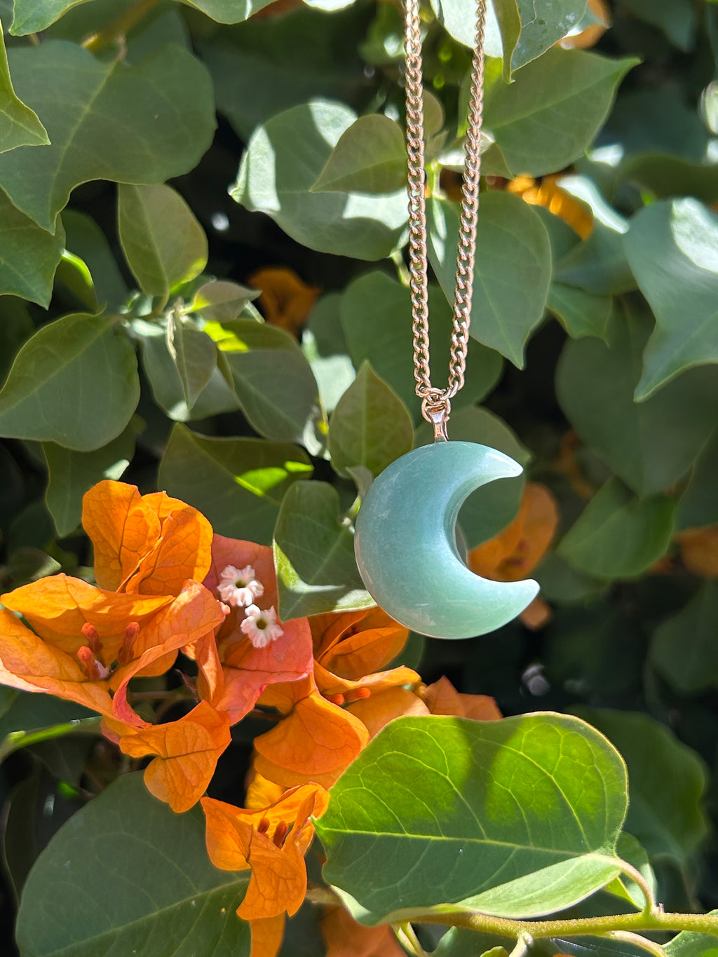 Luna Verde Jade Crescent Pendant