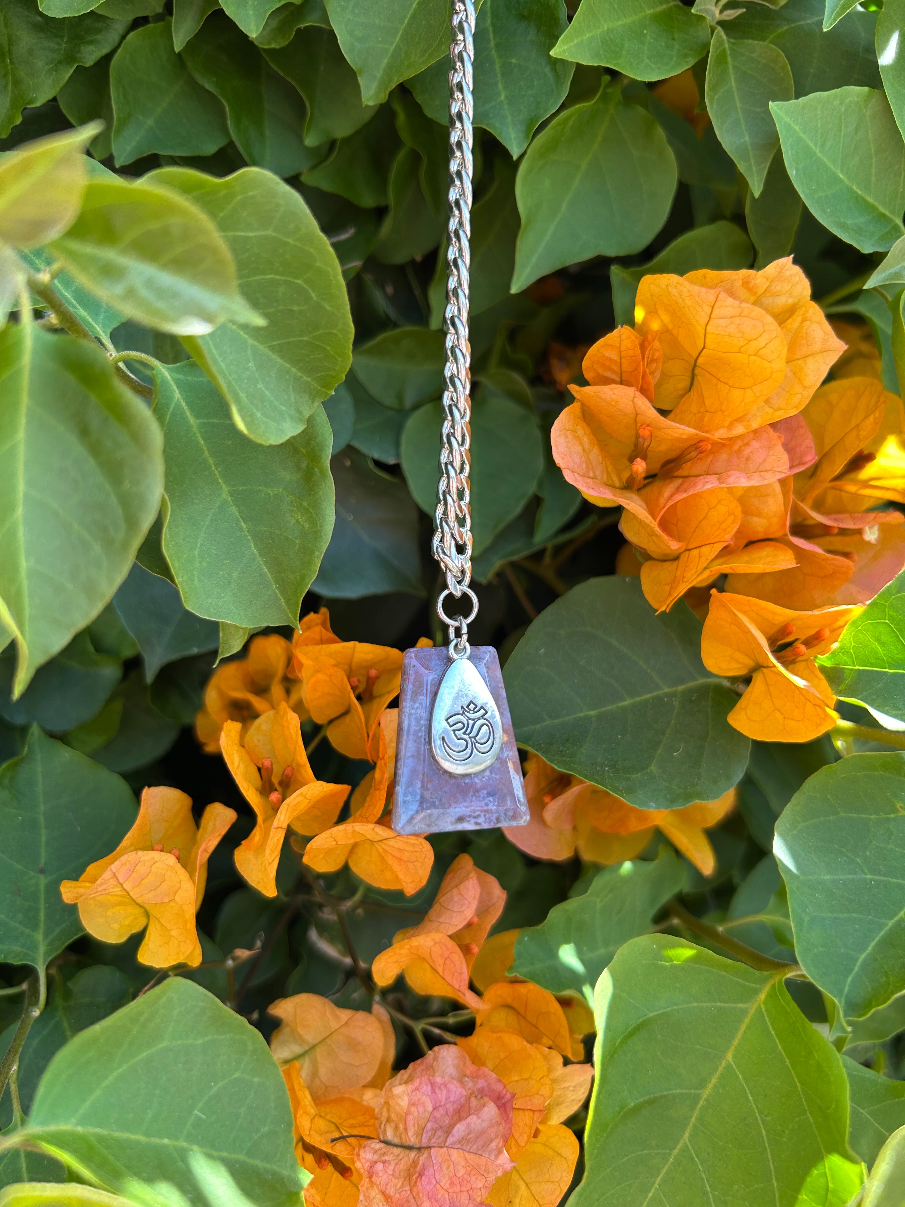Ocean Jasper Om Serenity Necklace