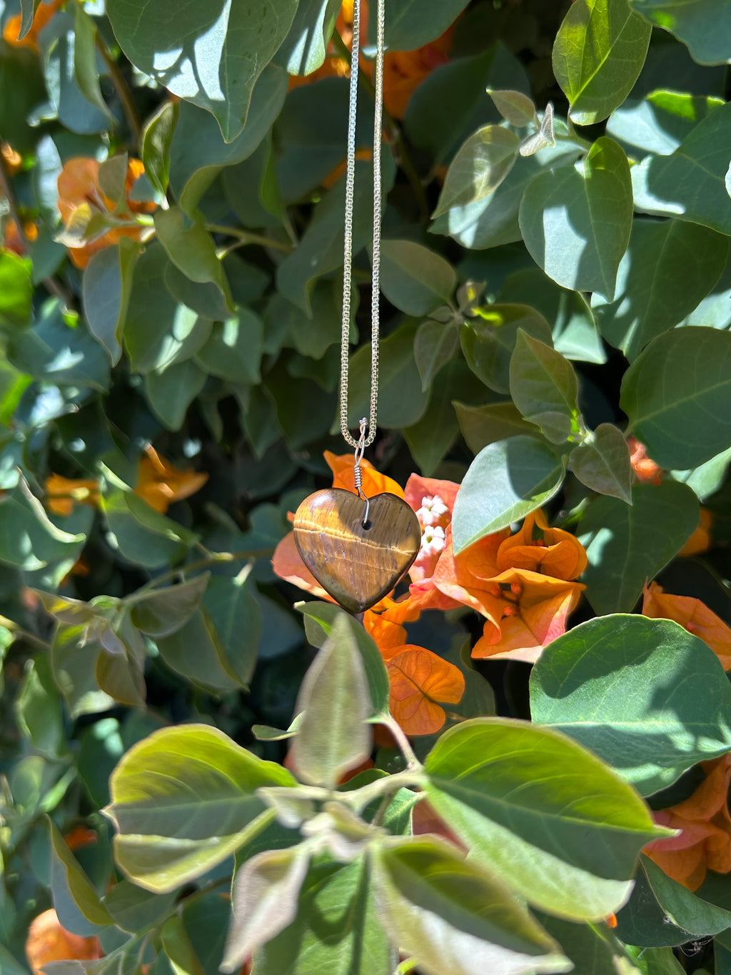 Golden Hour Tiger’s Eye Heart Pendant
