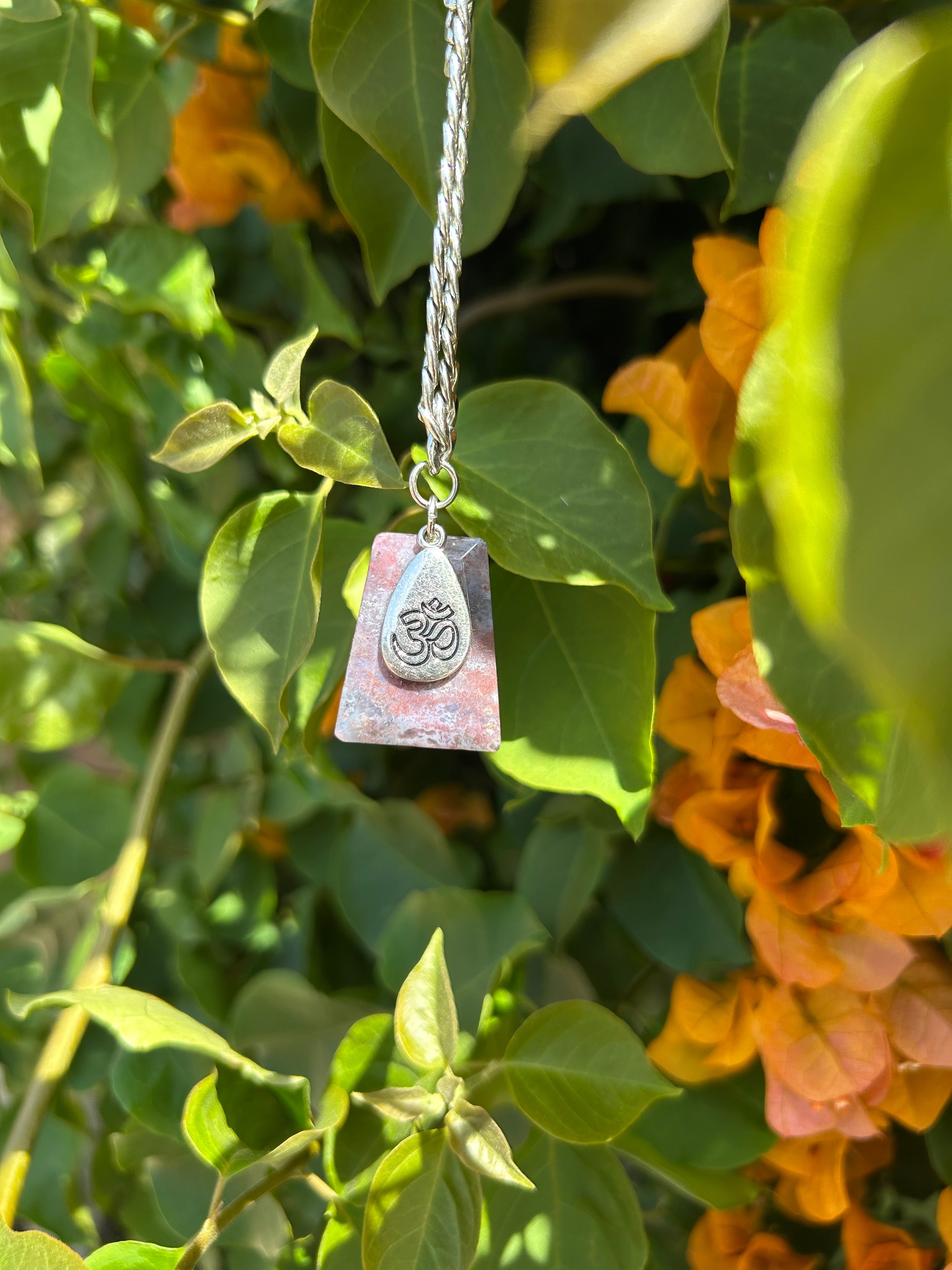 Ocean Jasper Om Serenity Necklace