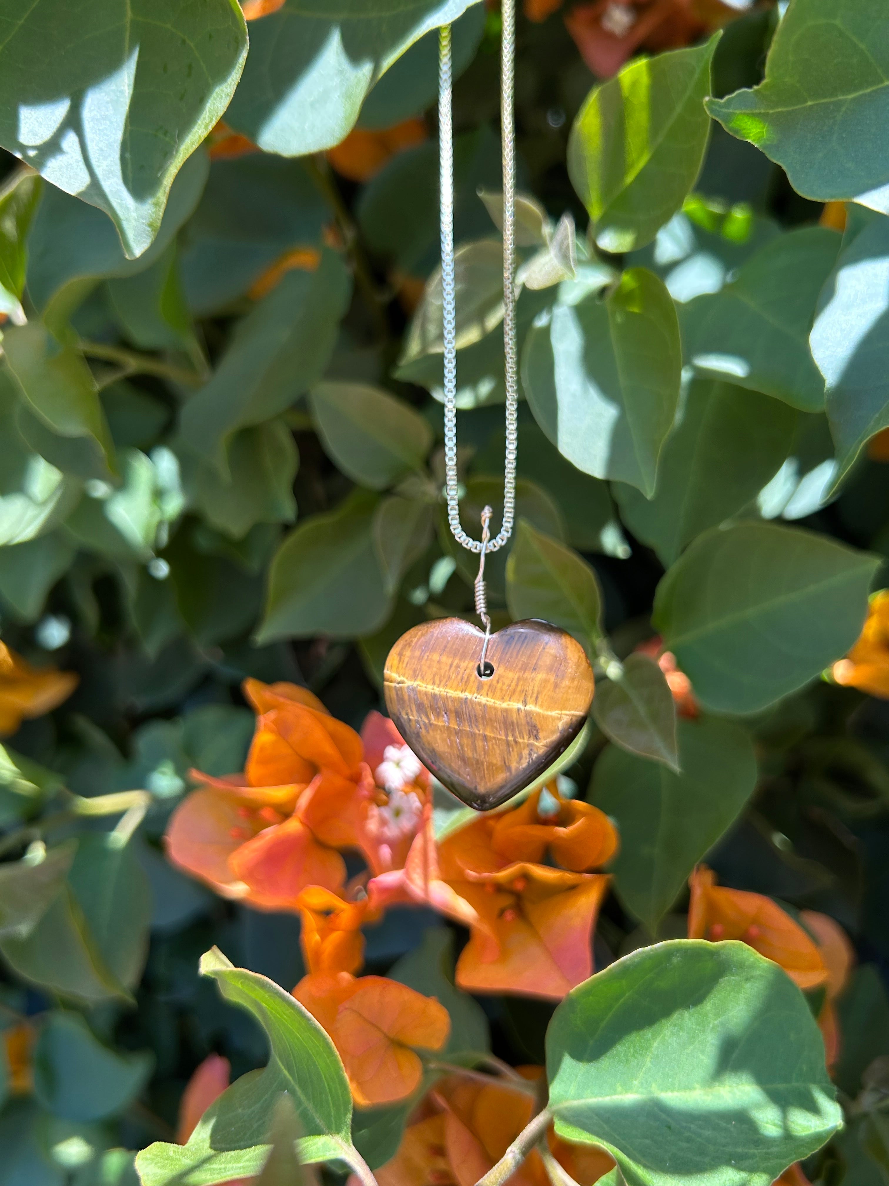Golden Hour Tiger’s Eye Heart Pendant